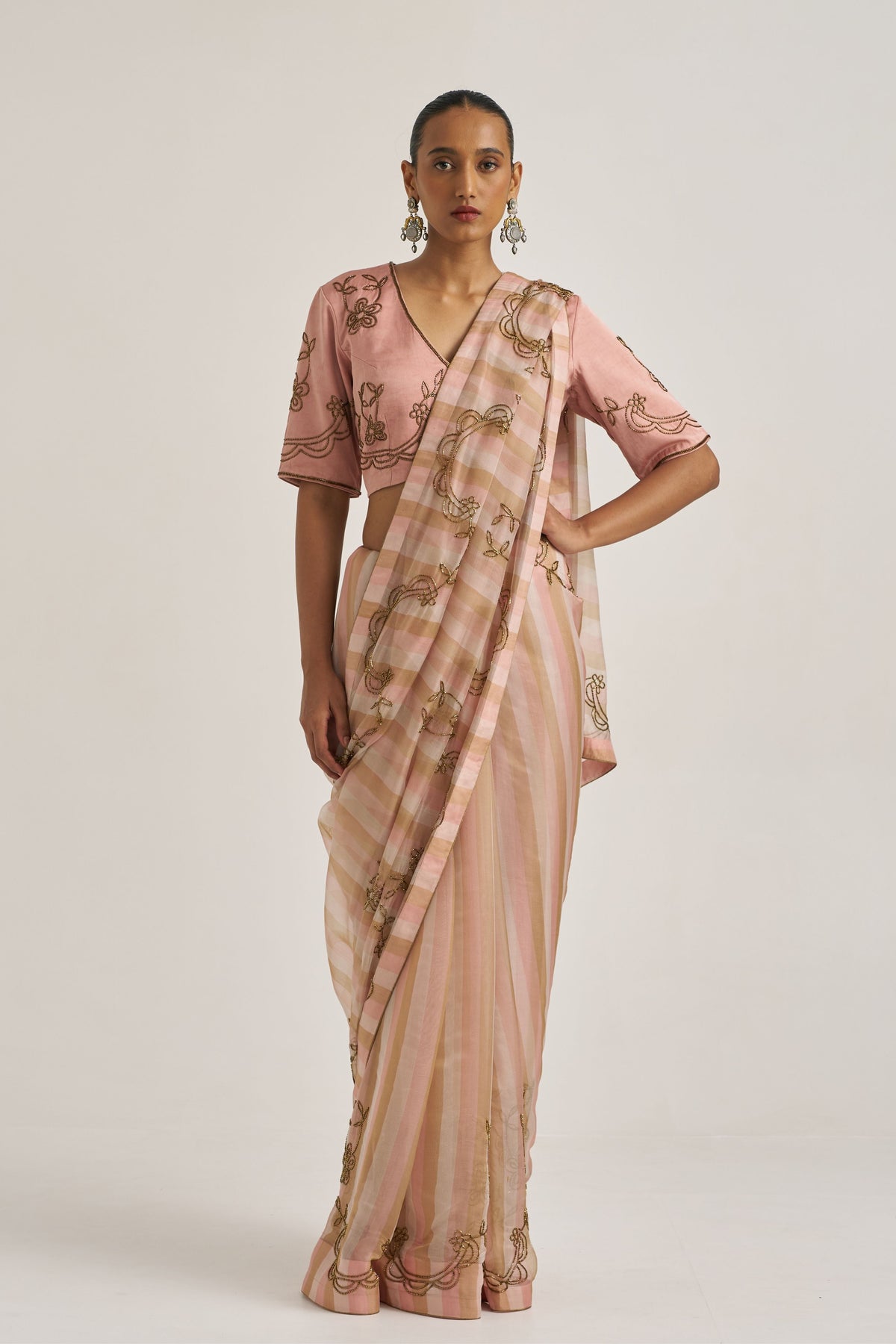 Yamini Beige Saree