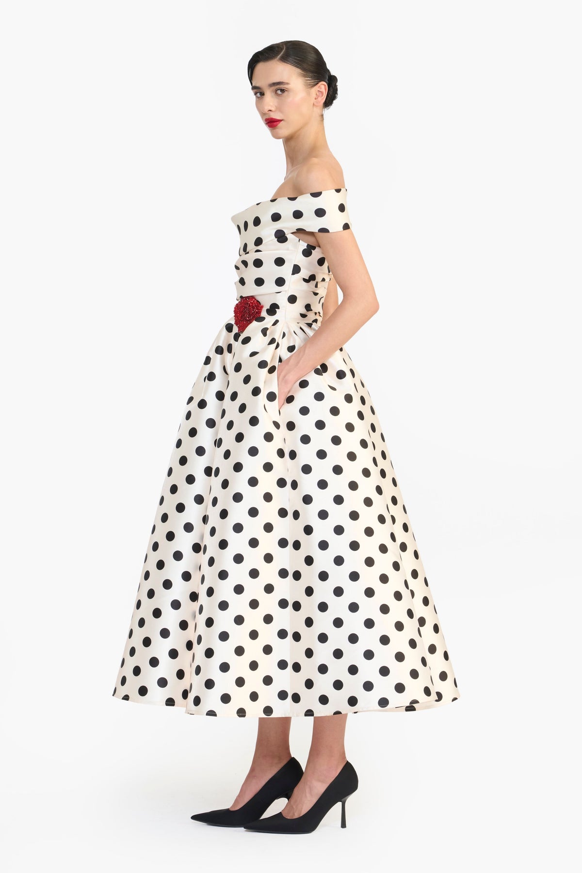 Off Shoulder Midi Dress