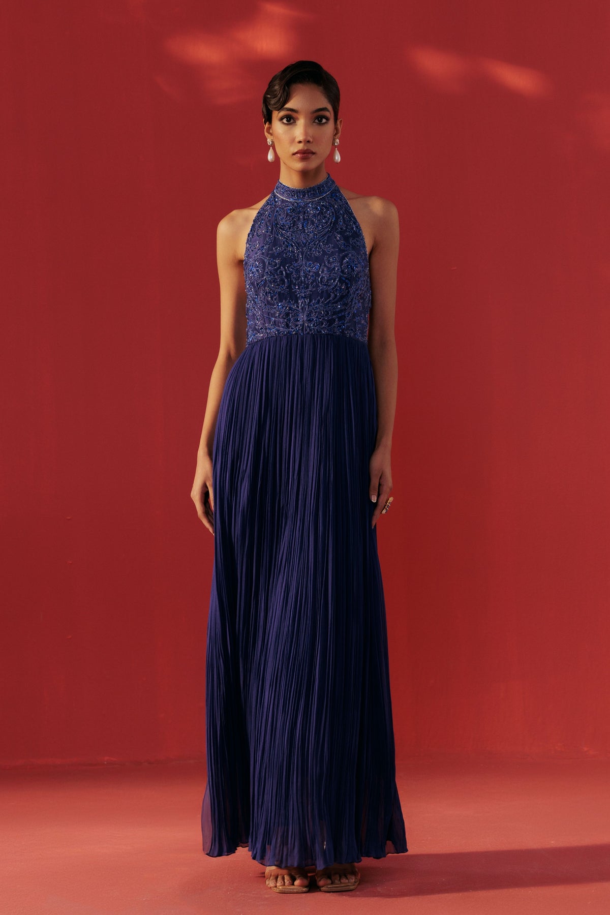 Night Blue Dolly Anarkali