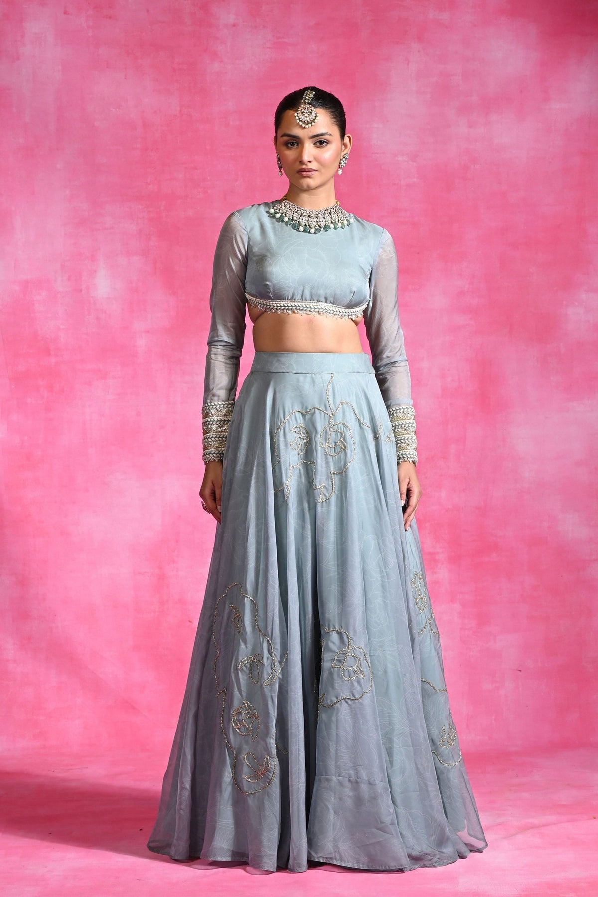 Icy Garnet Set Lehenga