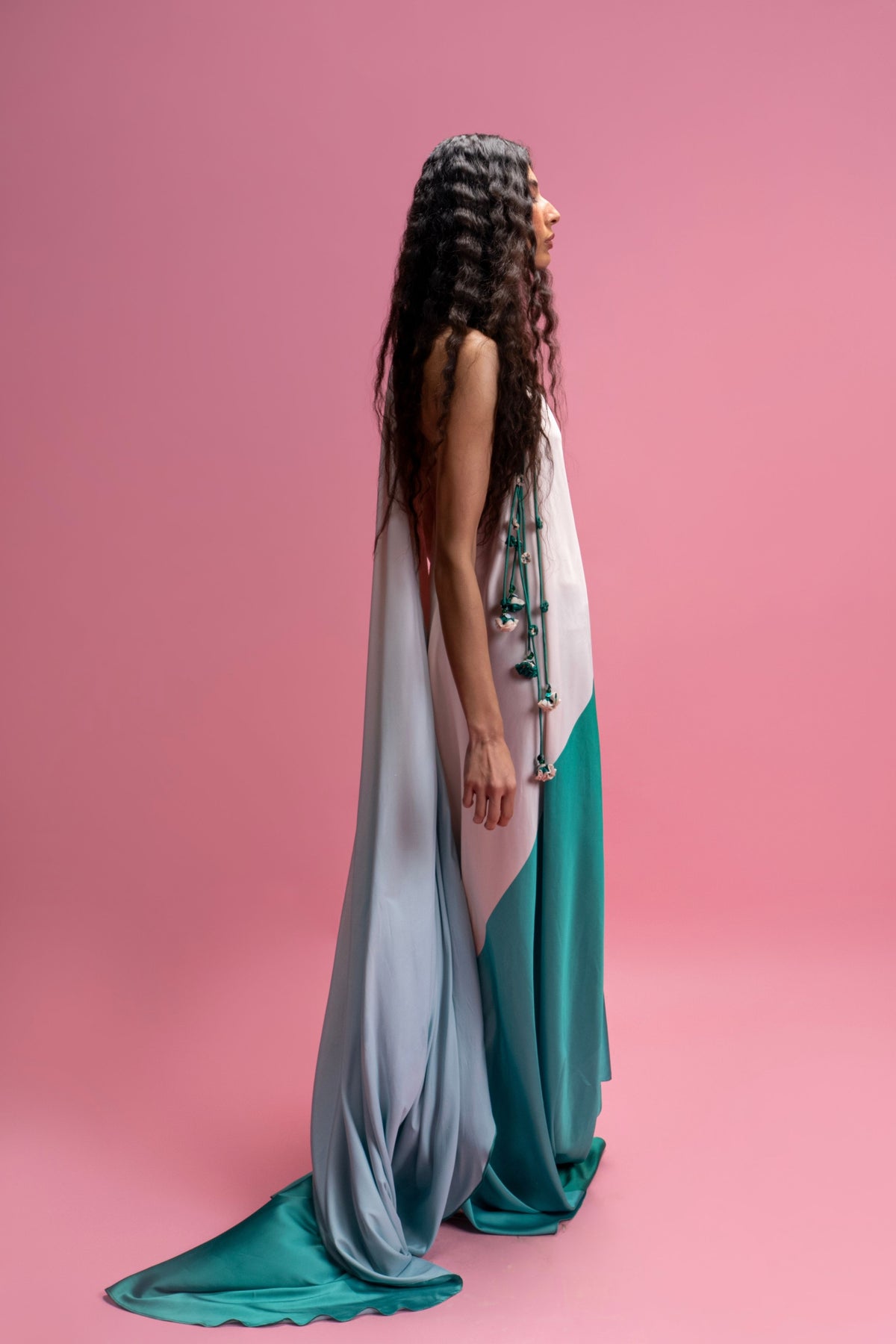 Green Montage Maxi Dress