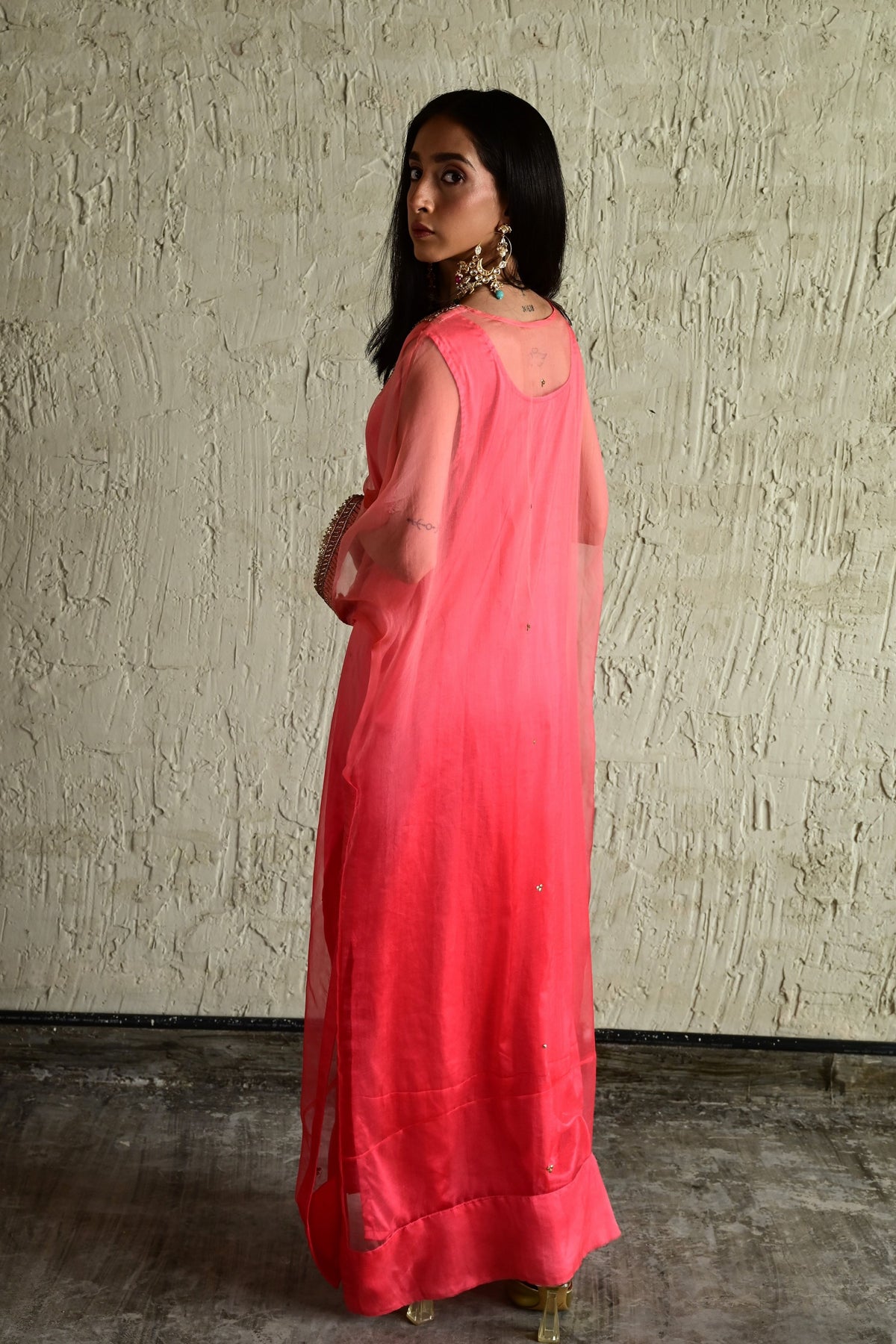 Ombre Pink Waahida Kaftan Set