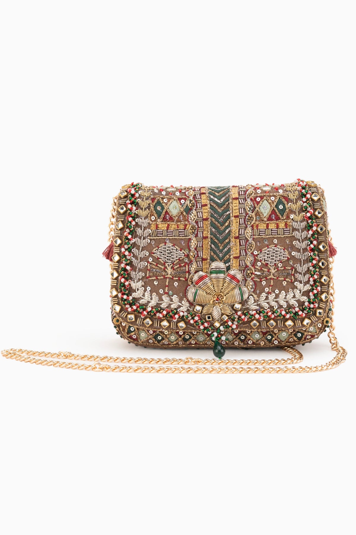 Noor Mini Clutch – Vintage Gold