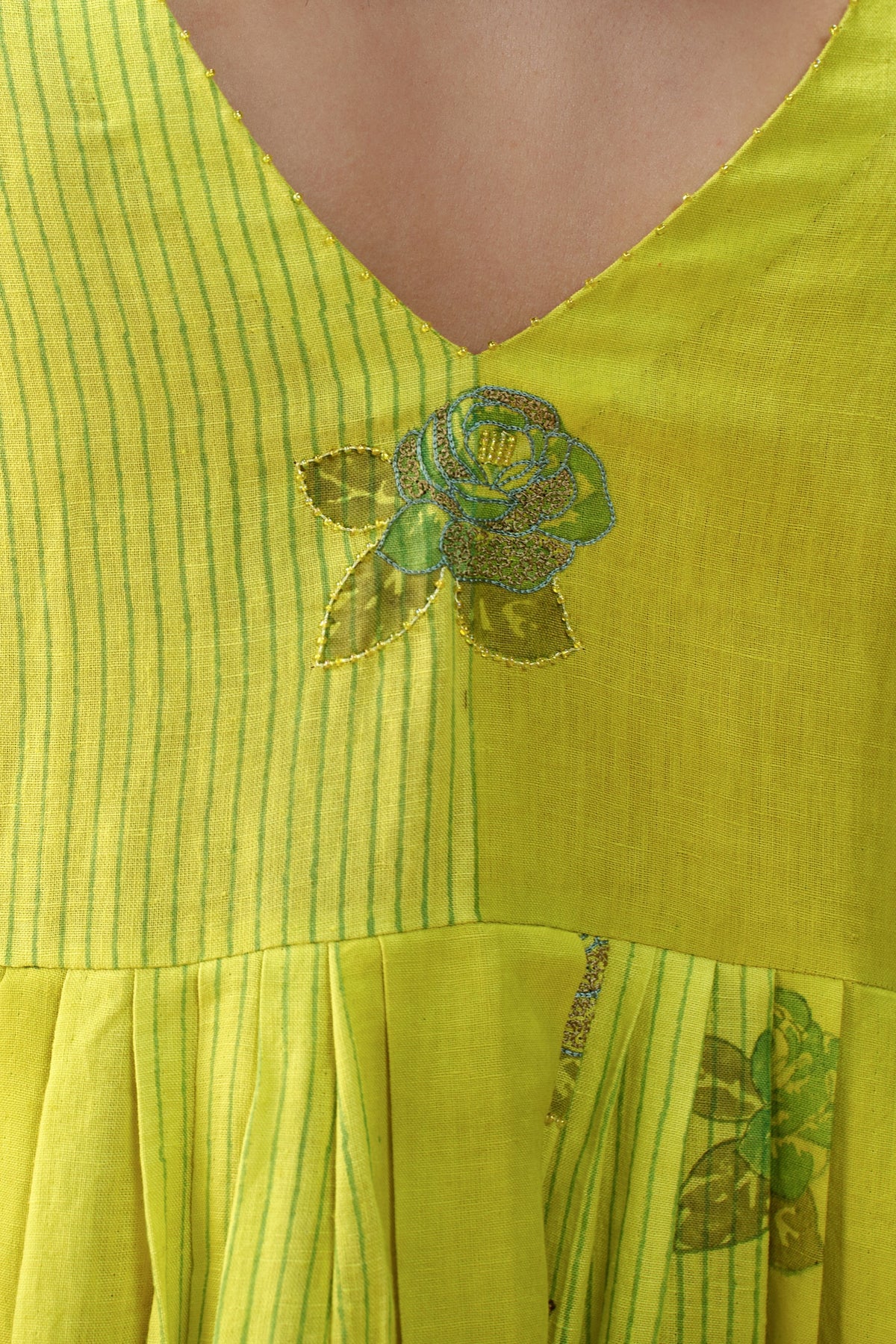 Eugenia Neon Green Kurta Set