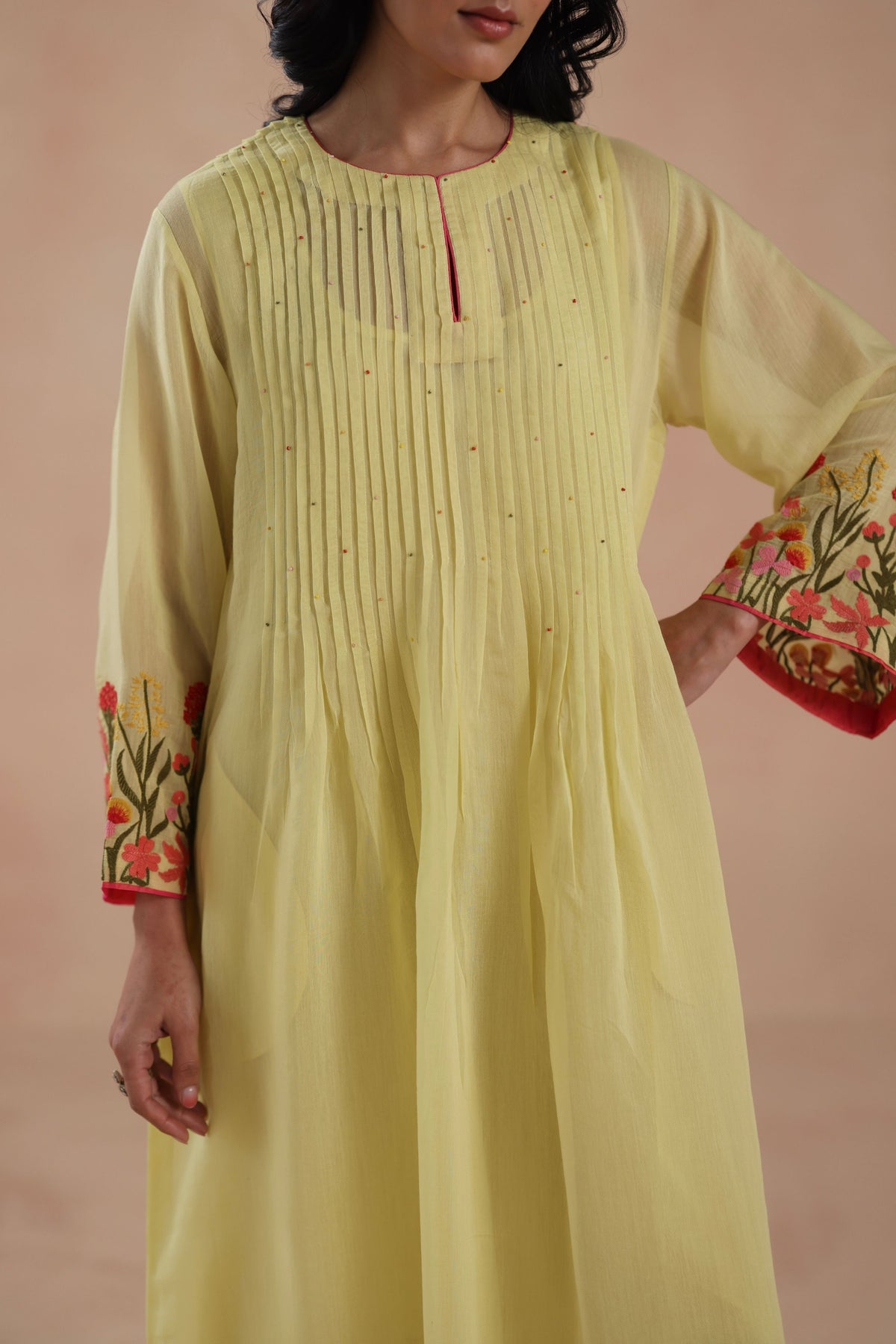 Swara Lemon Kurta Dress