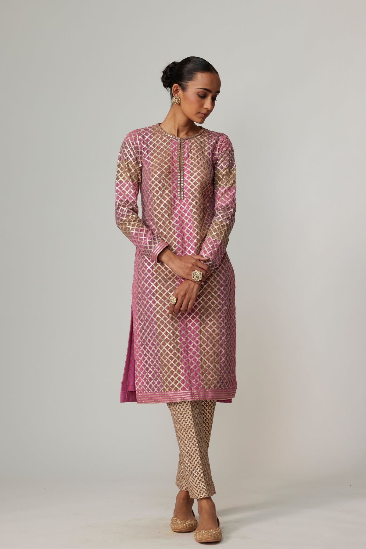 Mud Mauve Multicolor Kurta Set