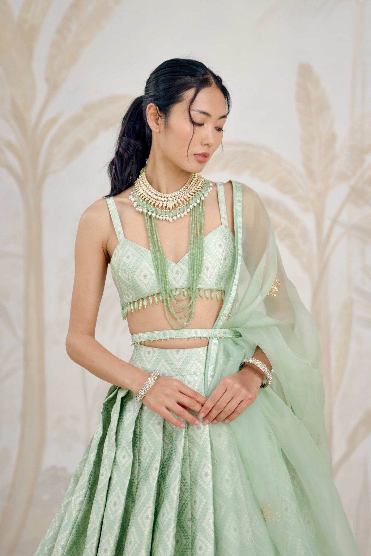 Secrest Green Lehenga Set