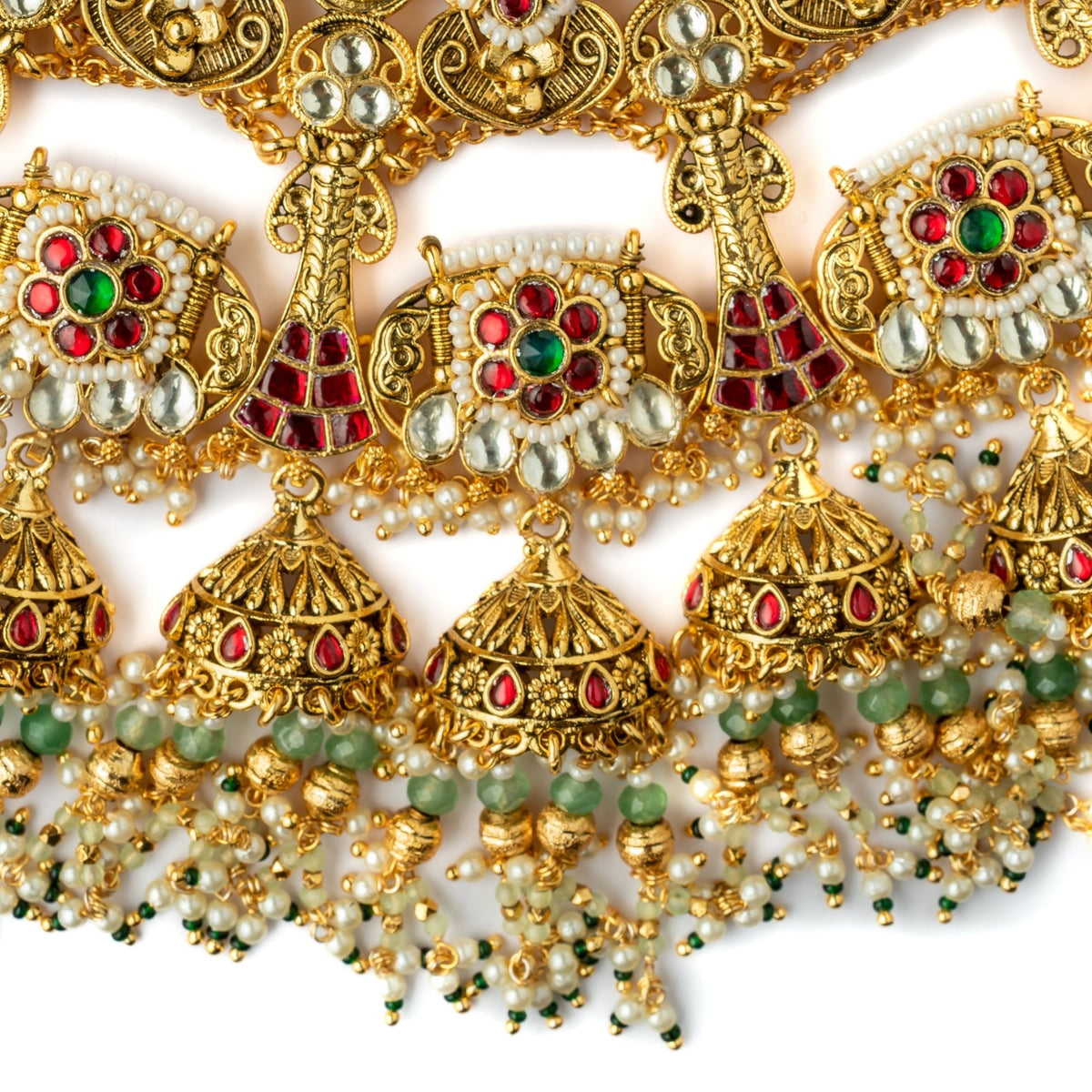 Multicolored Necklace Set With Earrings