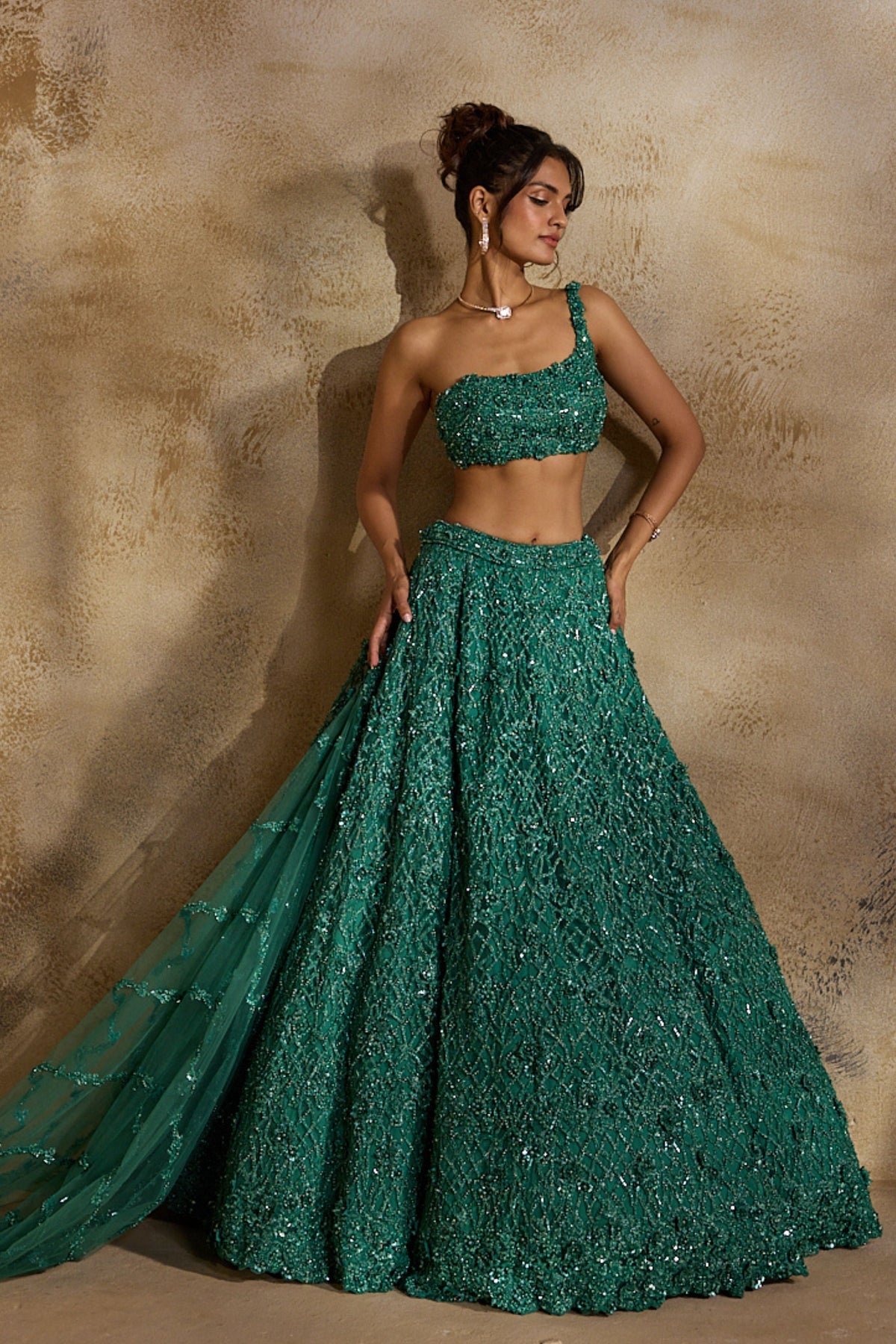 Forest Green Lehenga Set