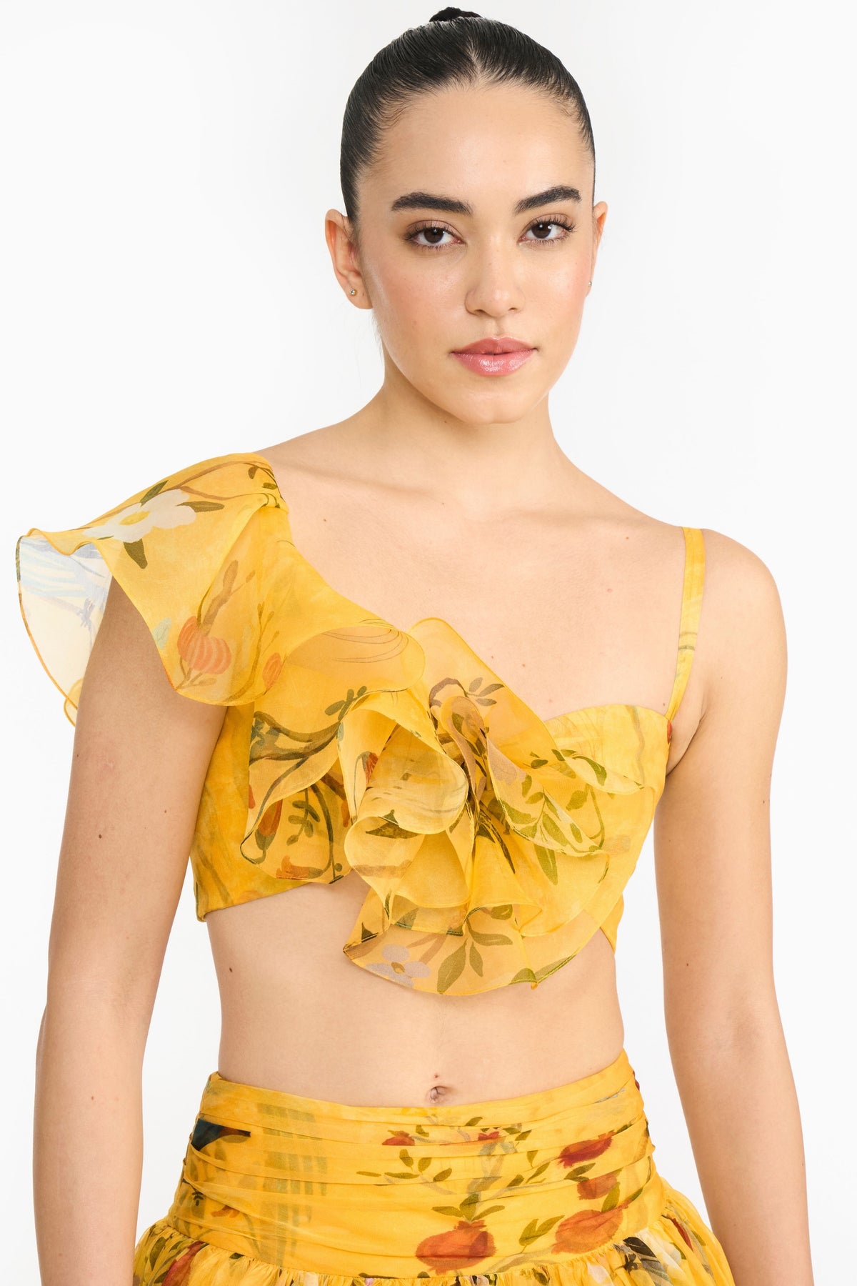 Yellow Chinoiserie Lehenga Set