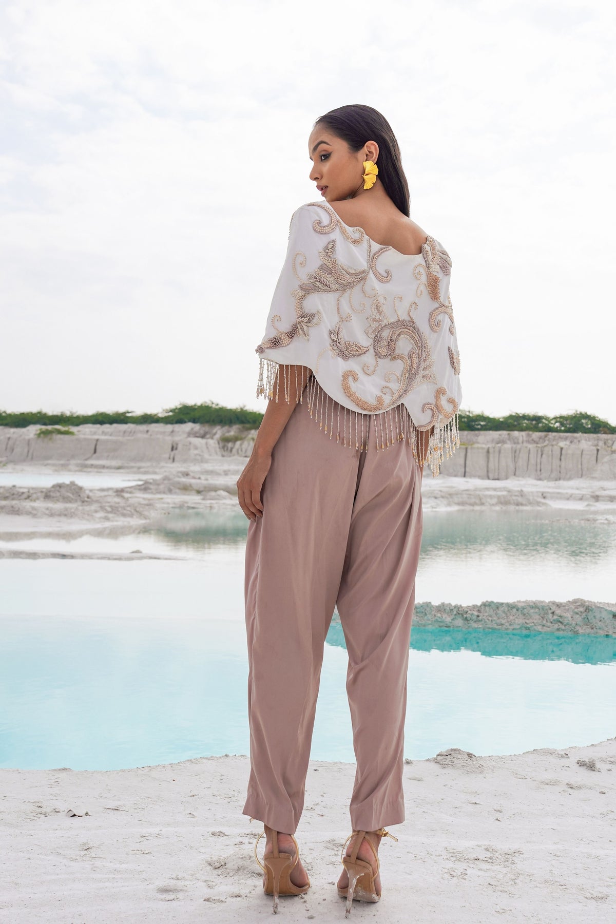 White and Pastel Co-ord Set
