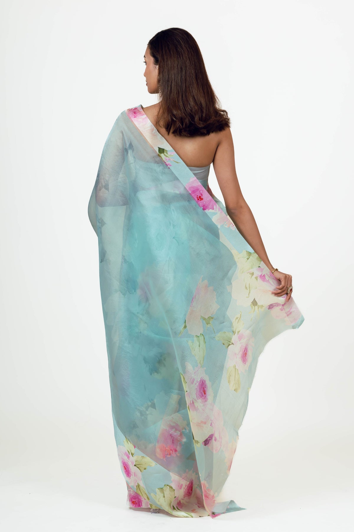 Alea Blue Organza Saree
