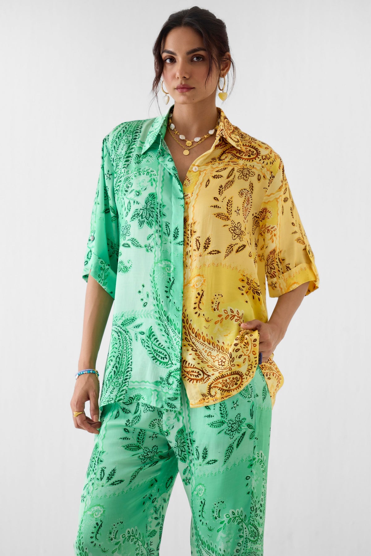 Buta Half and Half Shirt Set