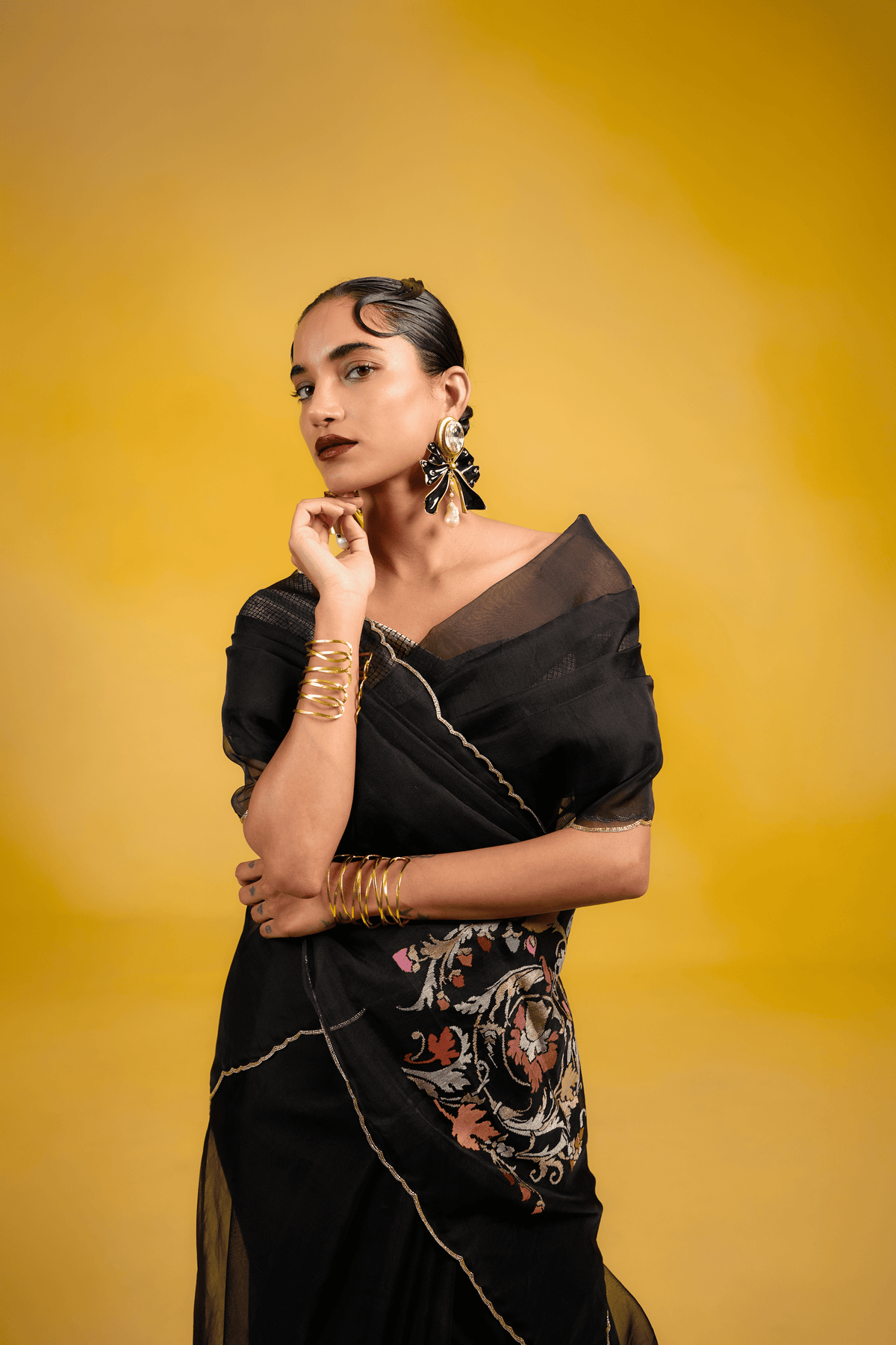 The Midnight Eclipse Saree