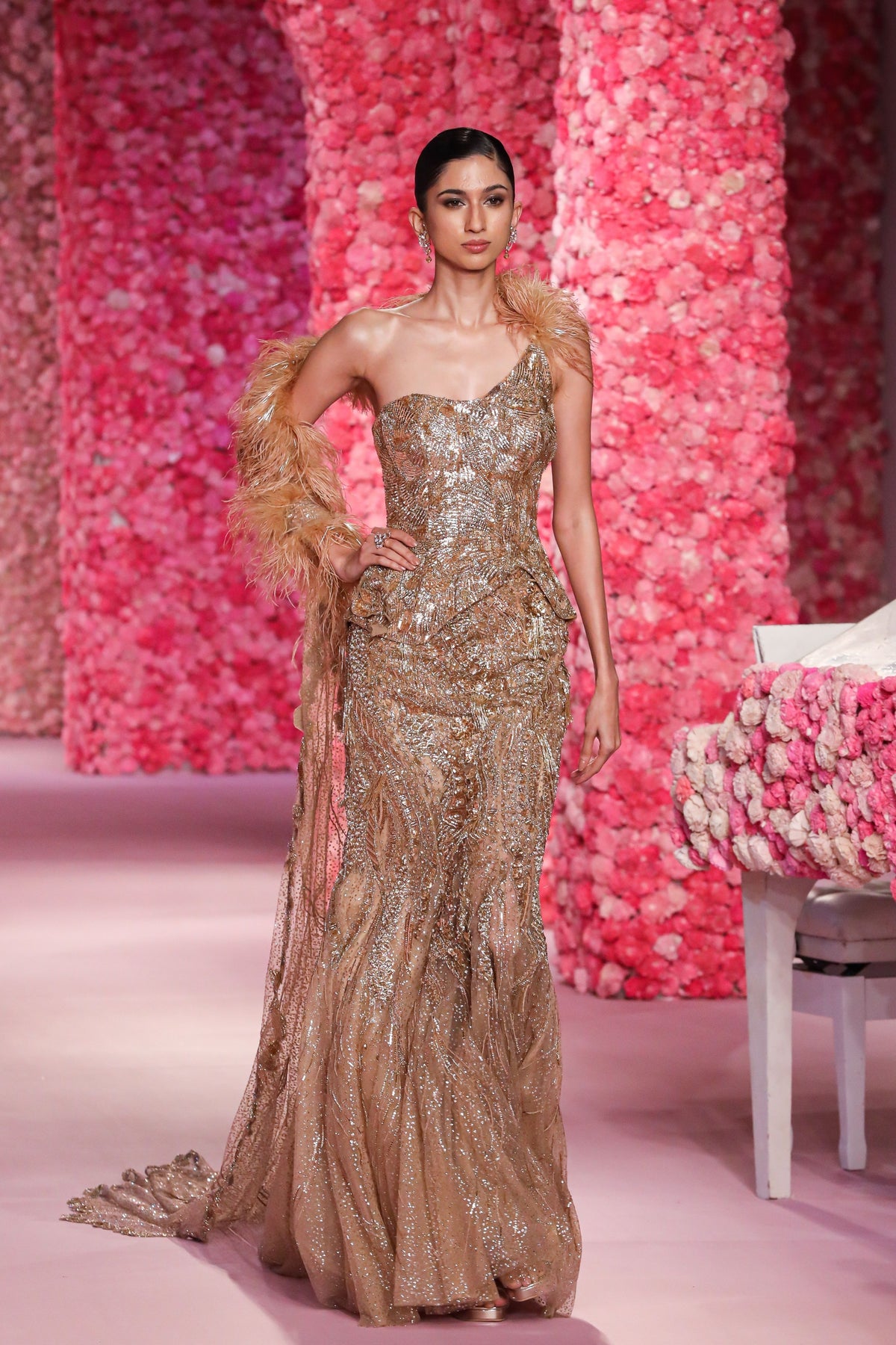 Reine Gold Cocktail Lehenga Set