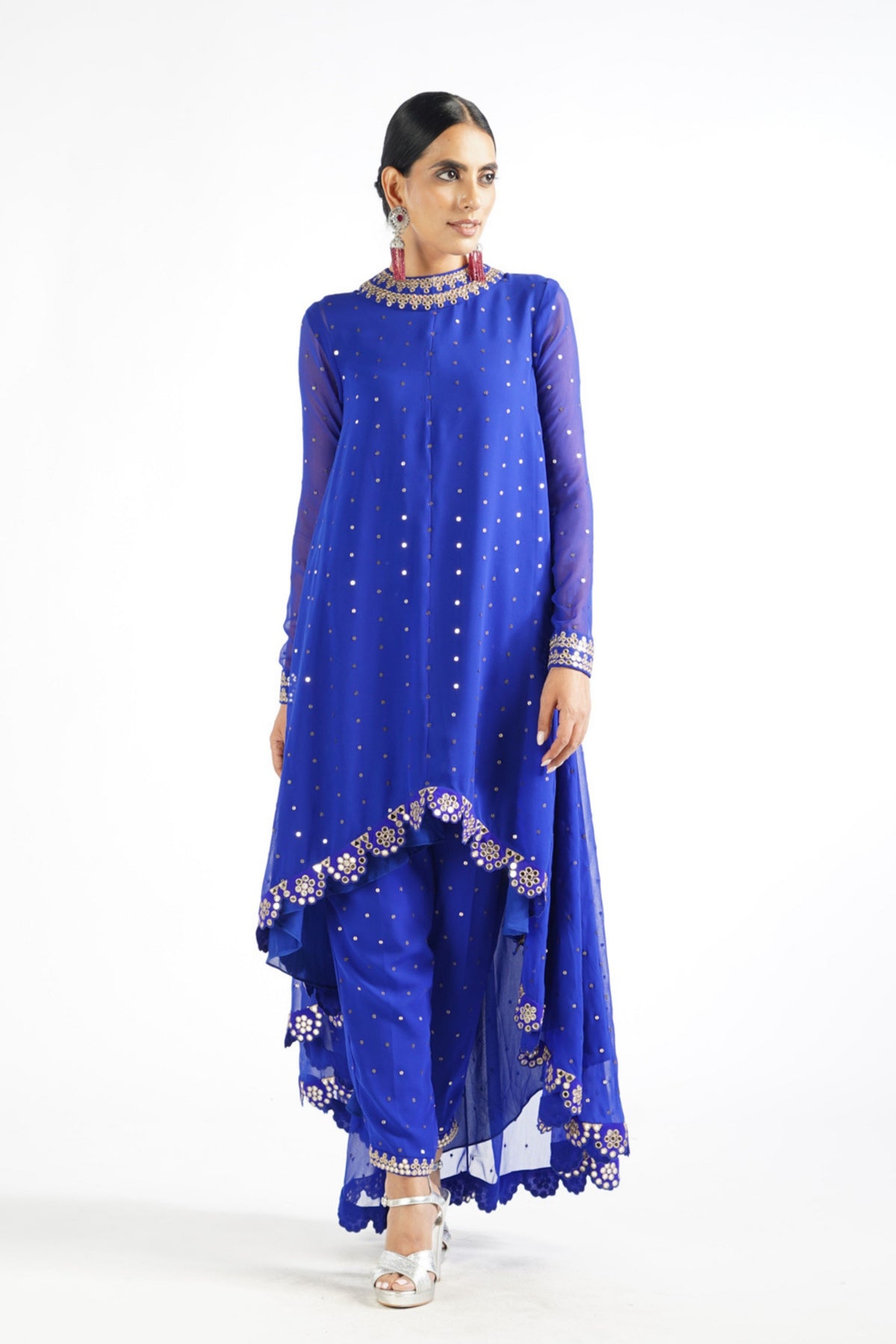 Royal Blue Mirror Kurta Set