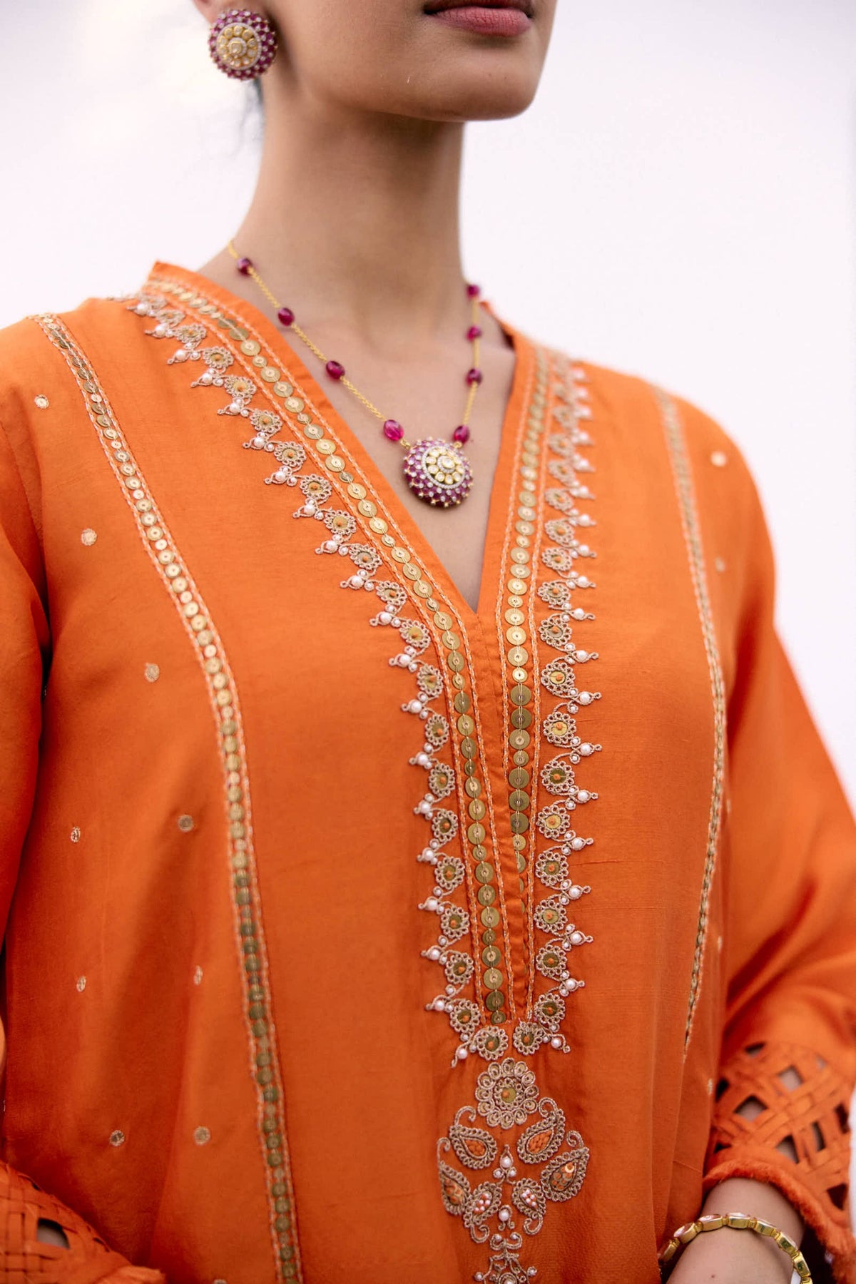 Saffron Kurta Set