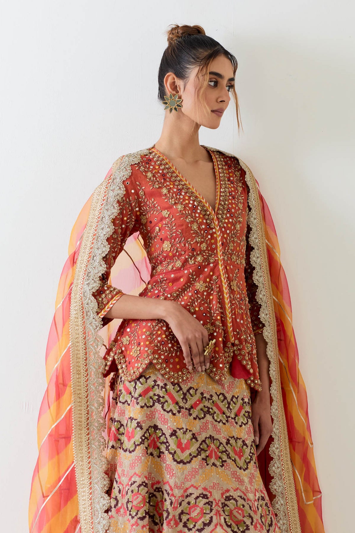 Multi Colour Lehenga Set