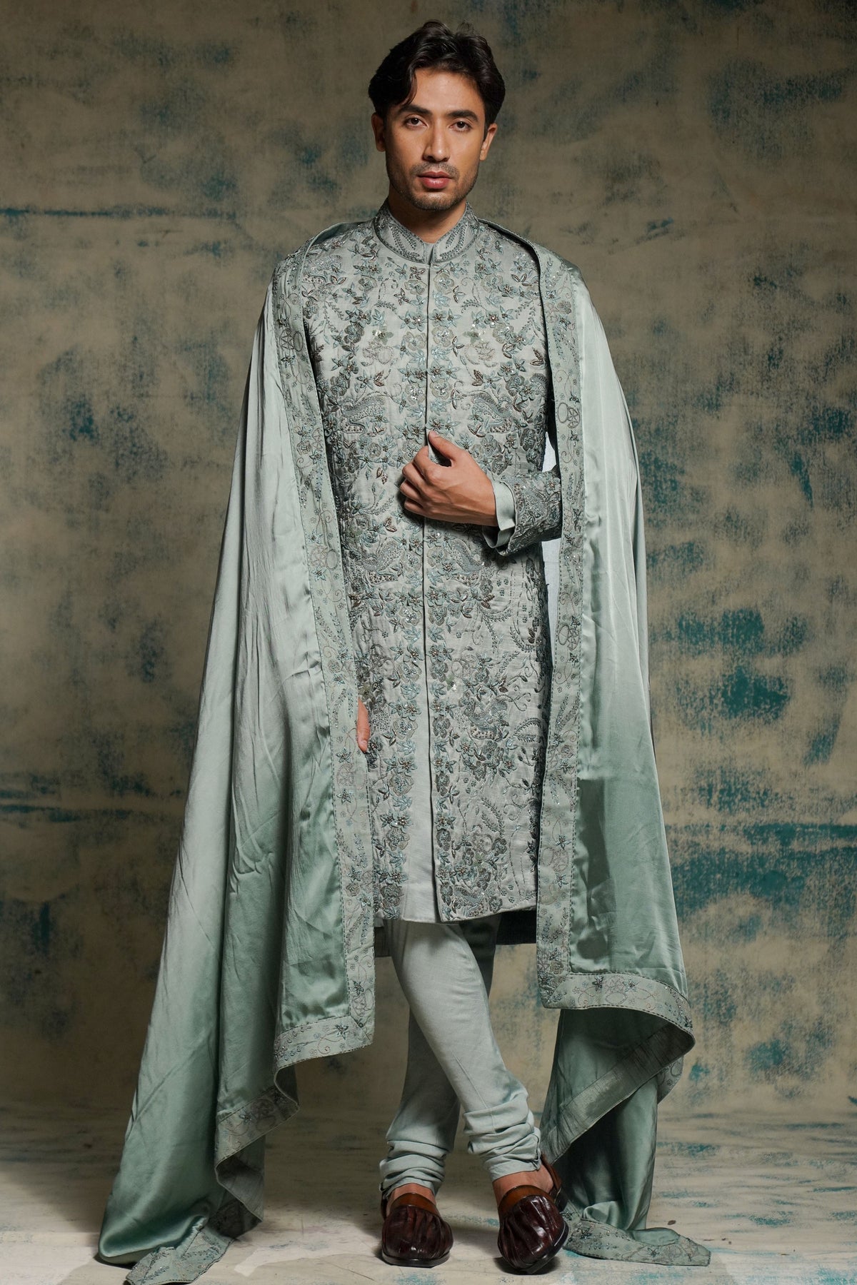 Chateau Gray Sherwani Set