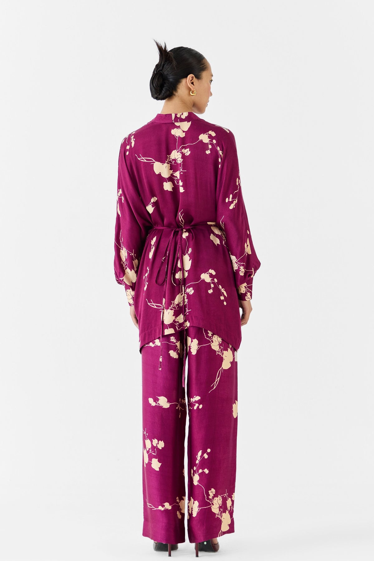Plum Kimono Set