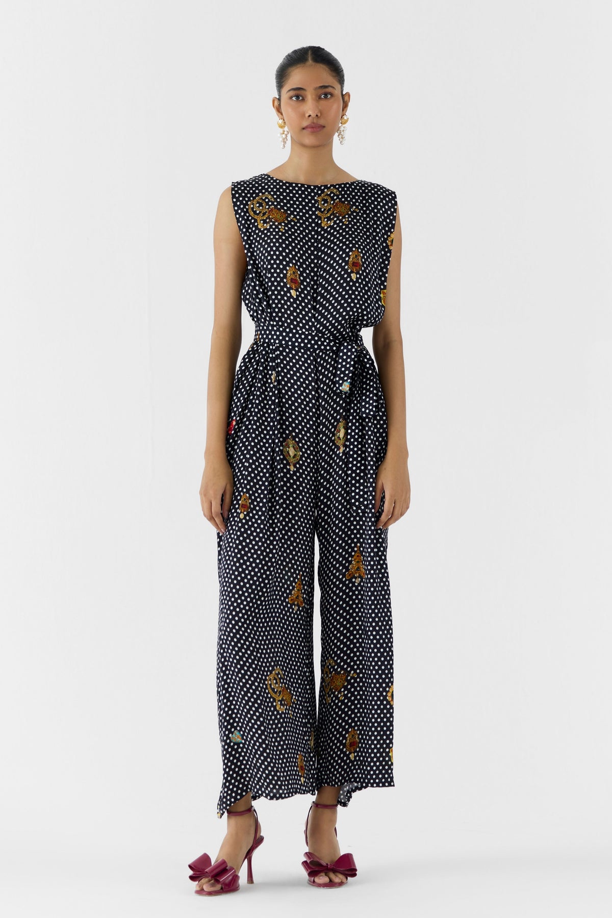 Onyx Polka Dot Jumpsuit