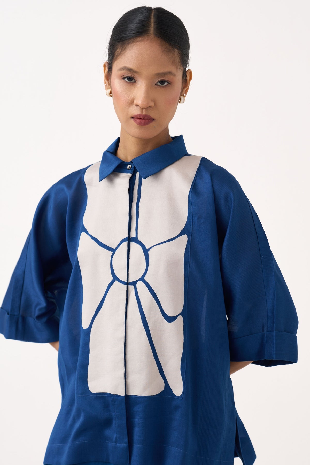 Floral Applique Shirt Co-Ord Set