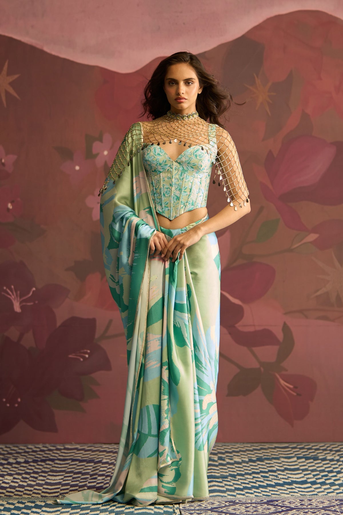 Mint Green Veil Saree