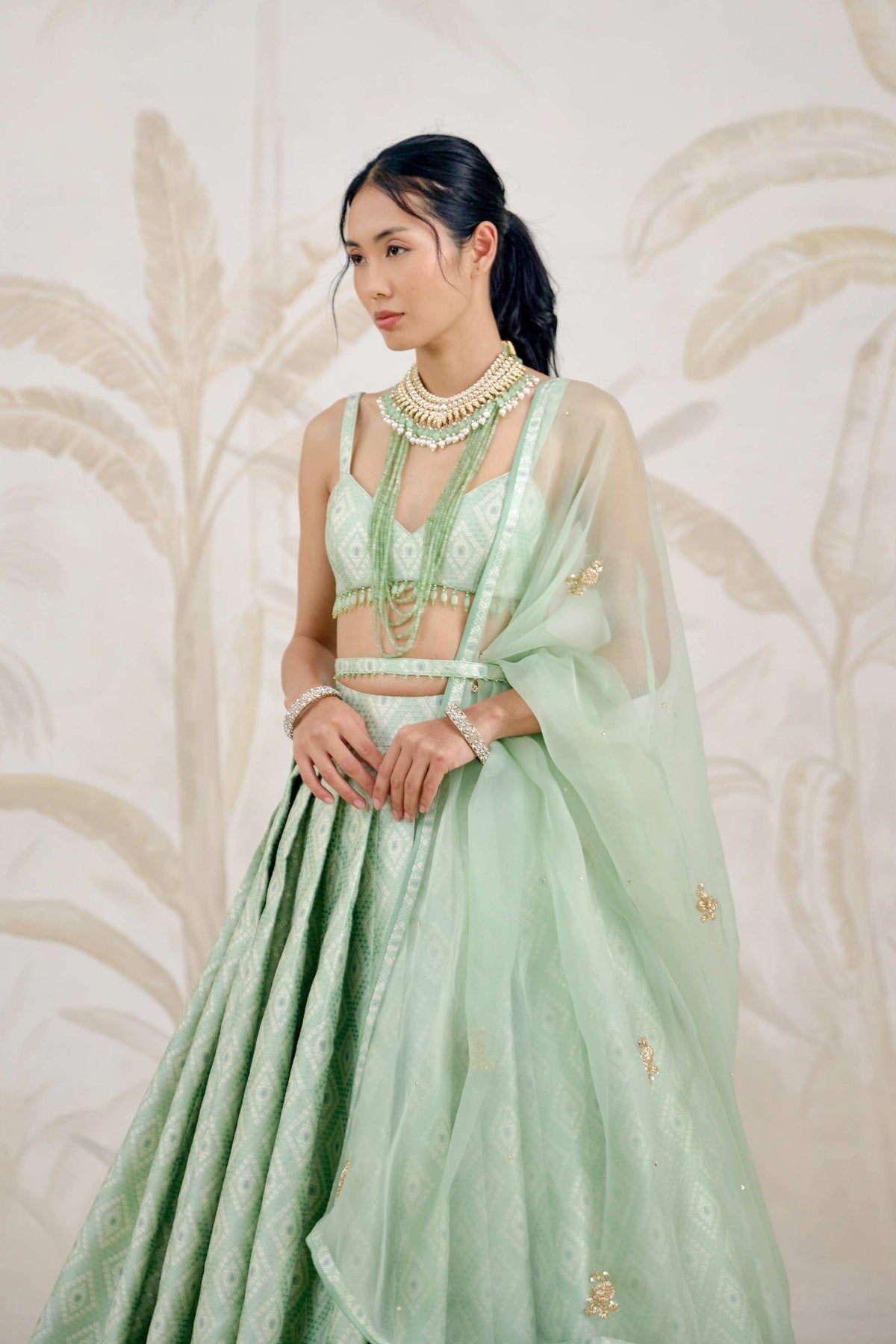 Secrest Green Lehenga Set