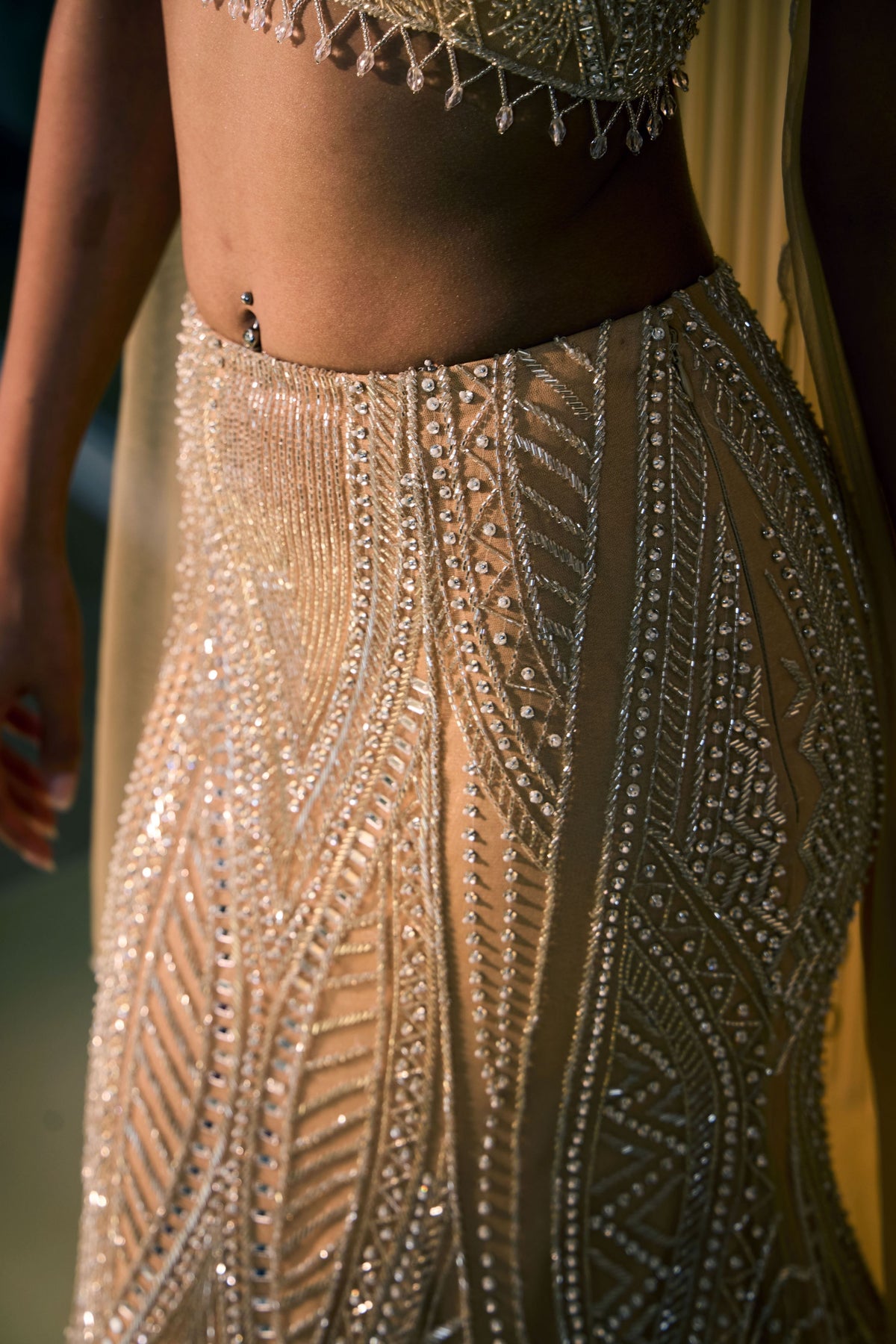 Diamante Fishtail Lehenga Set