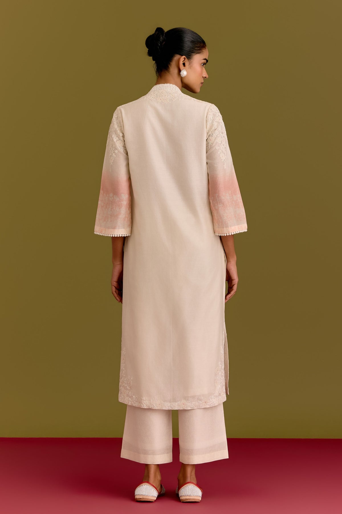 Ivory Pink Kurta Set