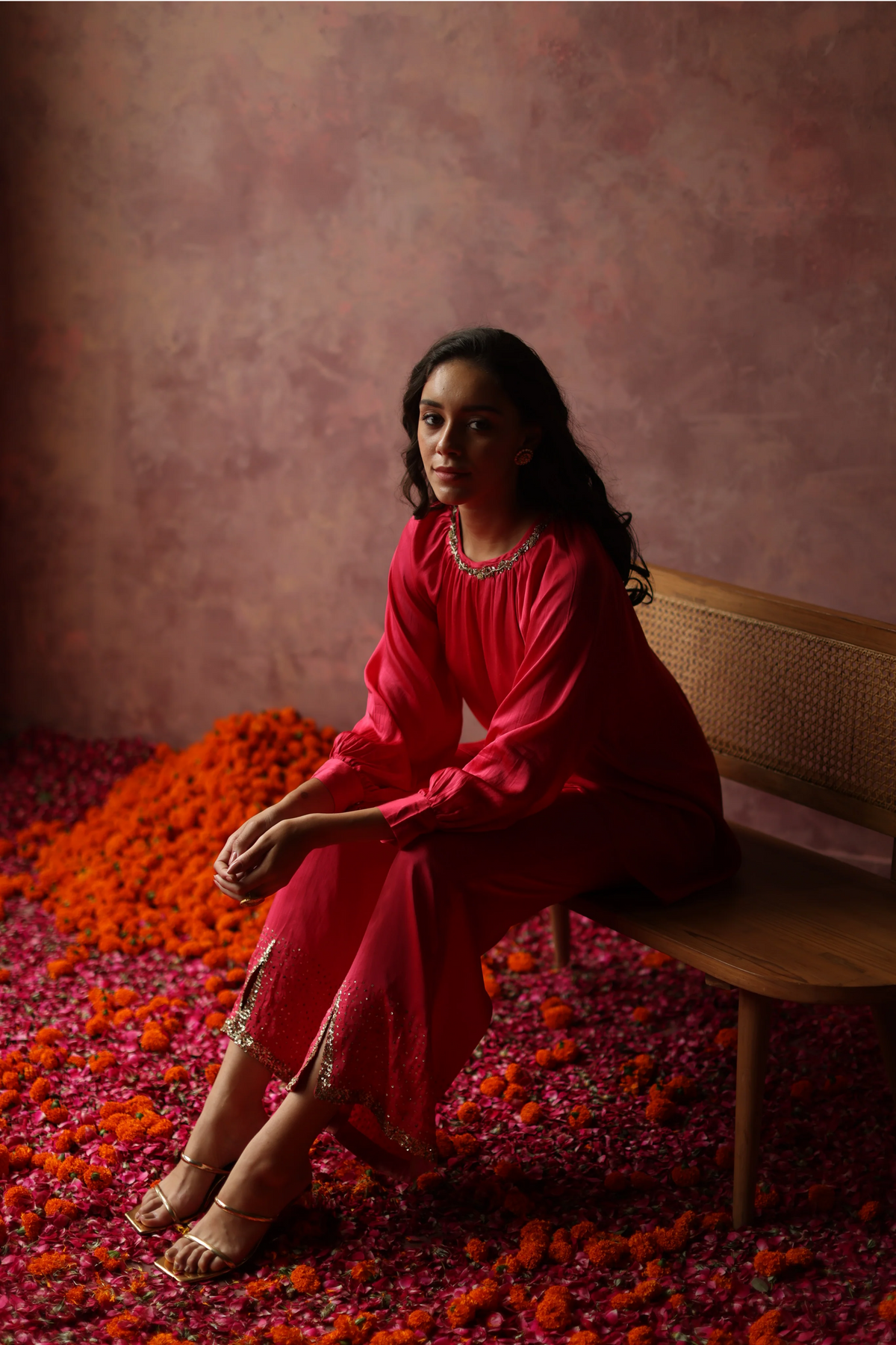 Fuchsia Ishaaira Co-ord Set