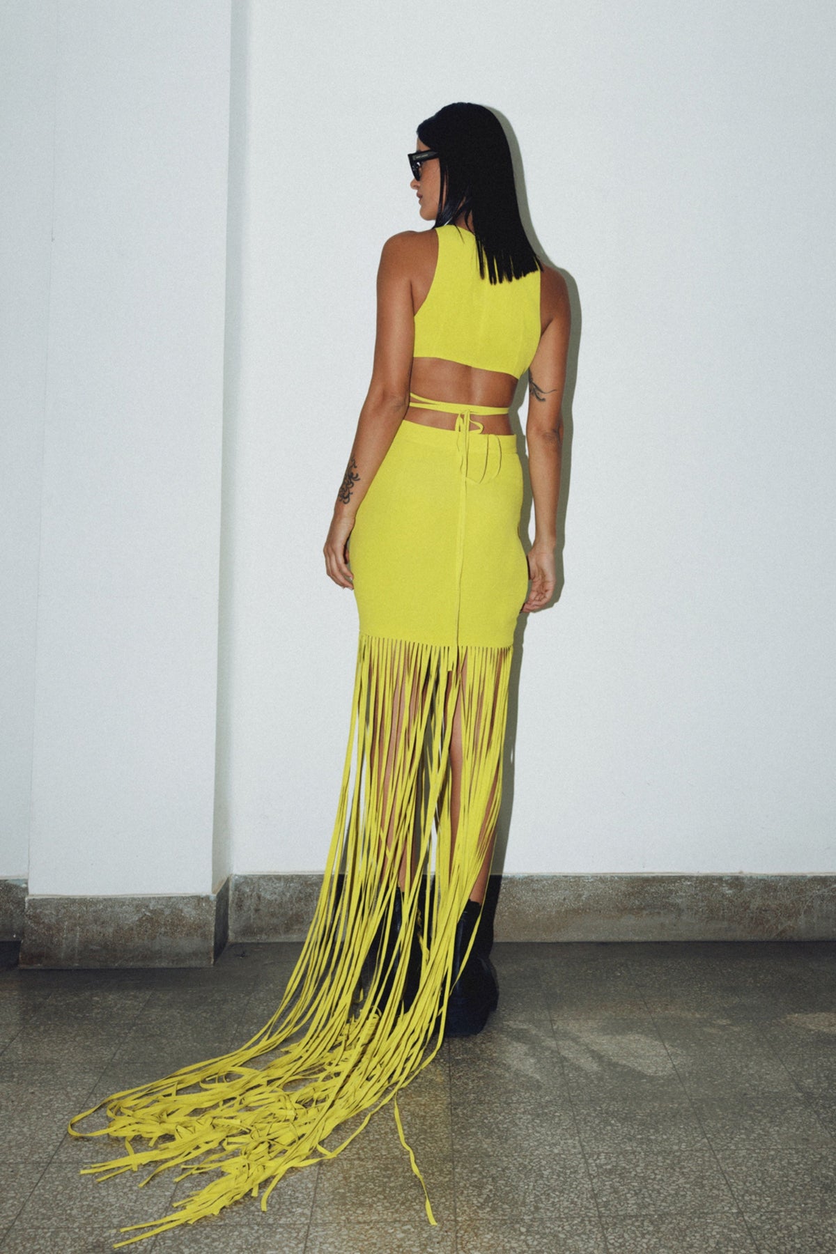 Lexus Bustier &amp; Fringe Skirt