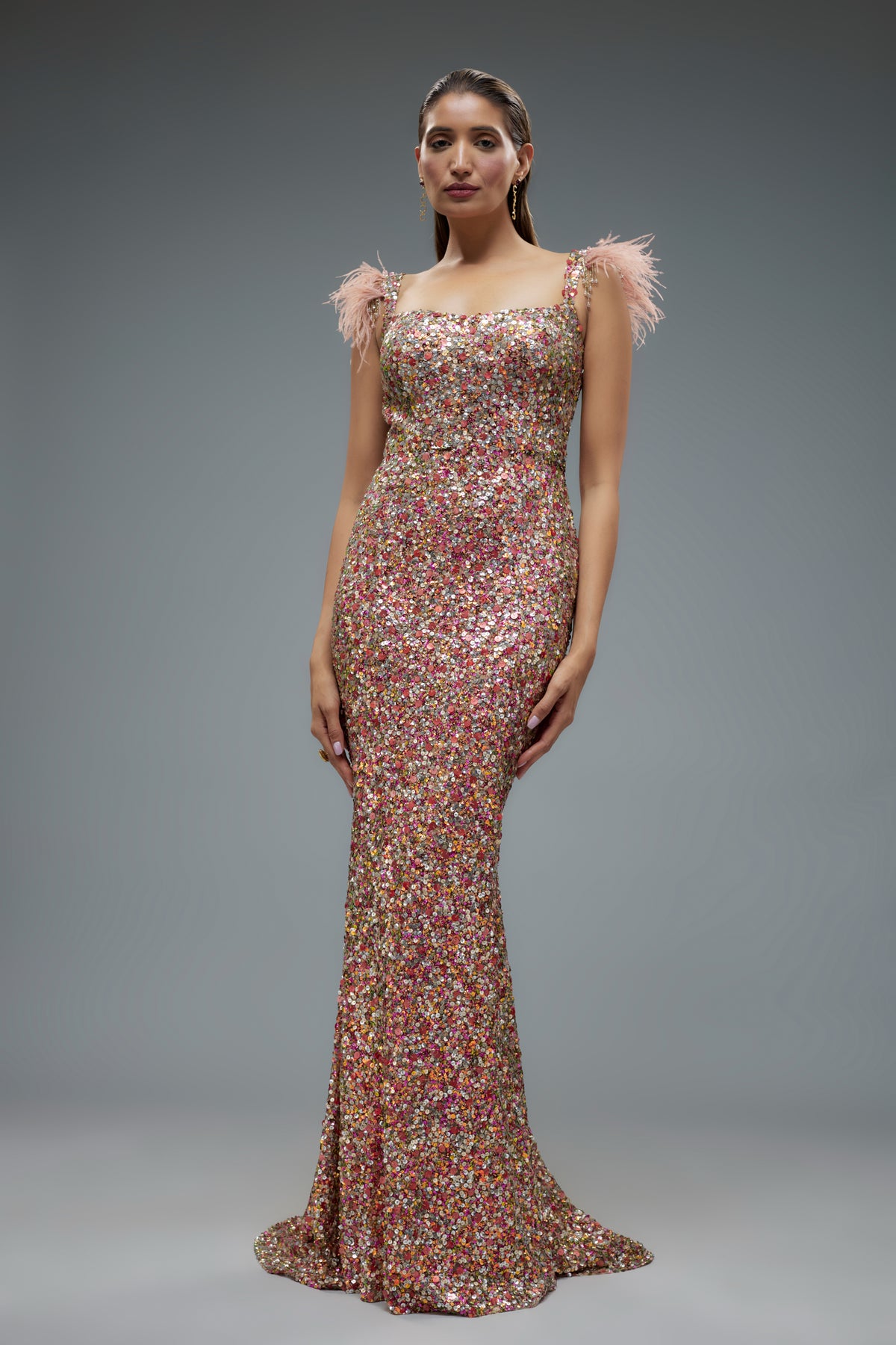 Multi Colour Sequence Gown