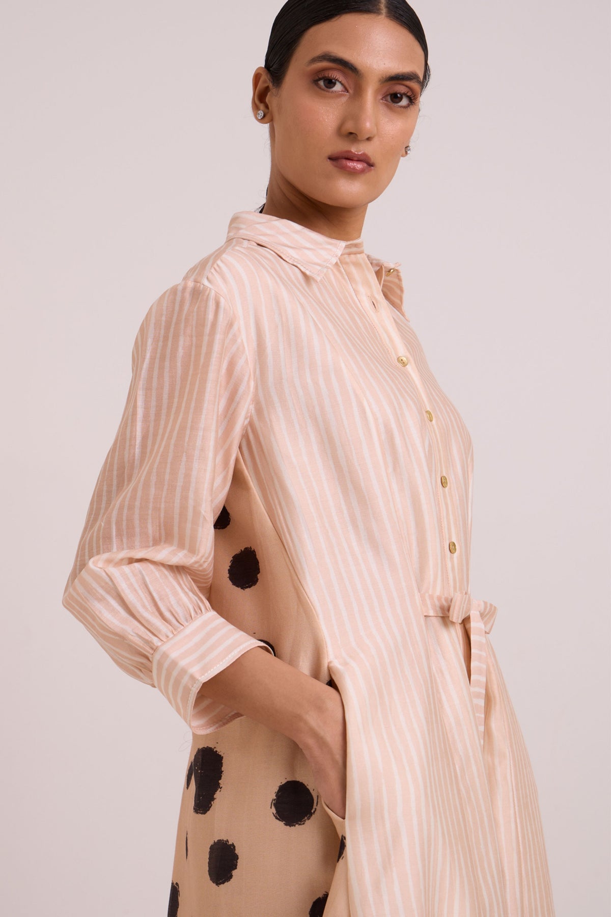 Philo Almond Shirt Dress