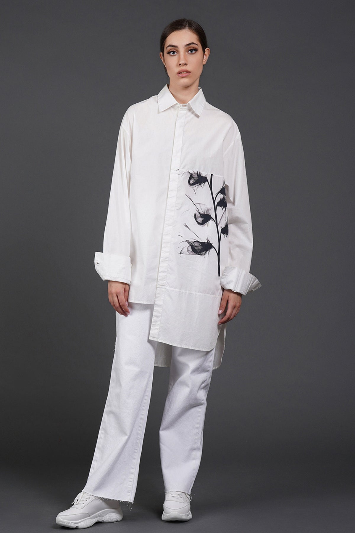Offwhite Asummetric Hem Shirt
