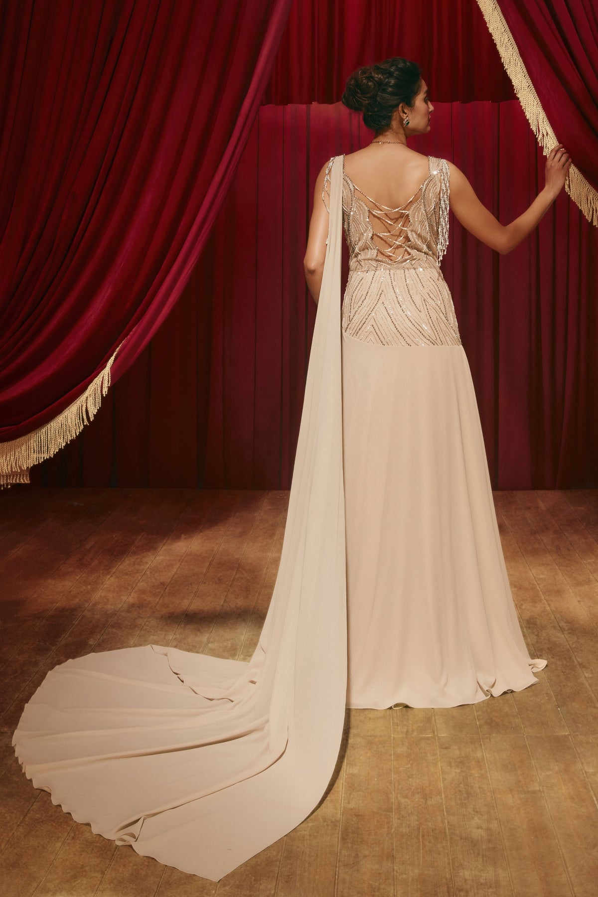 Vanessa Beige Gown