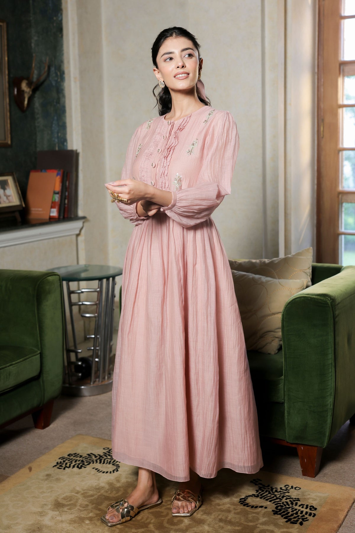 Noor Pink Bow Dress