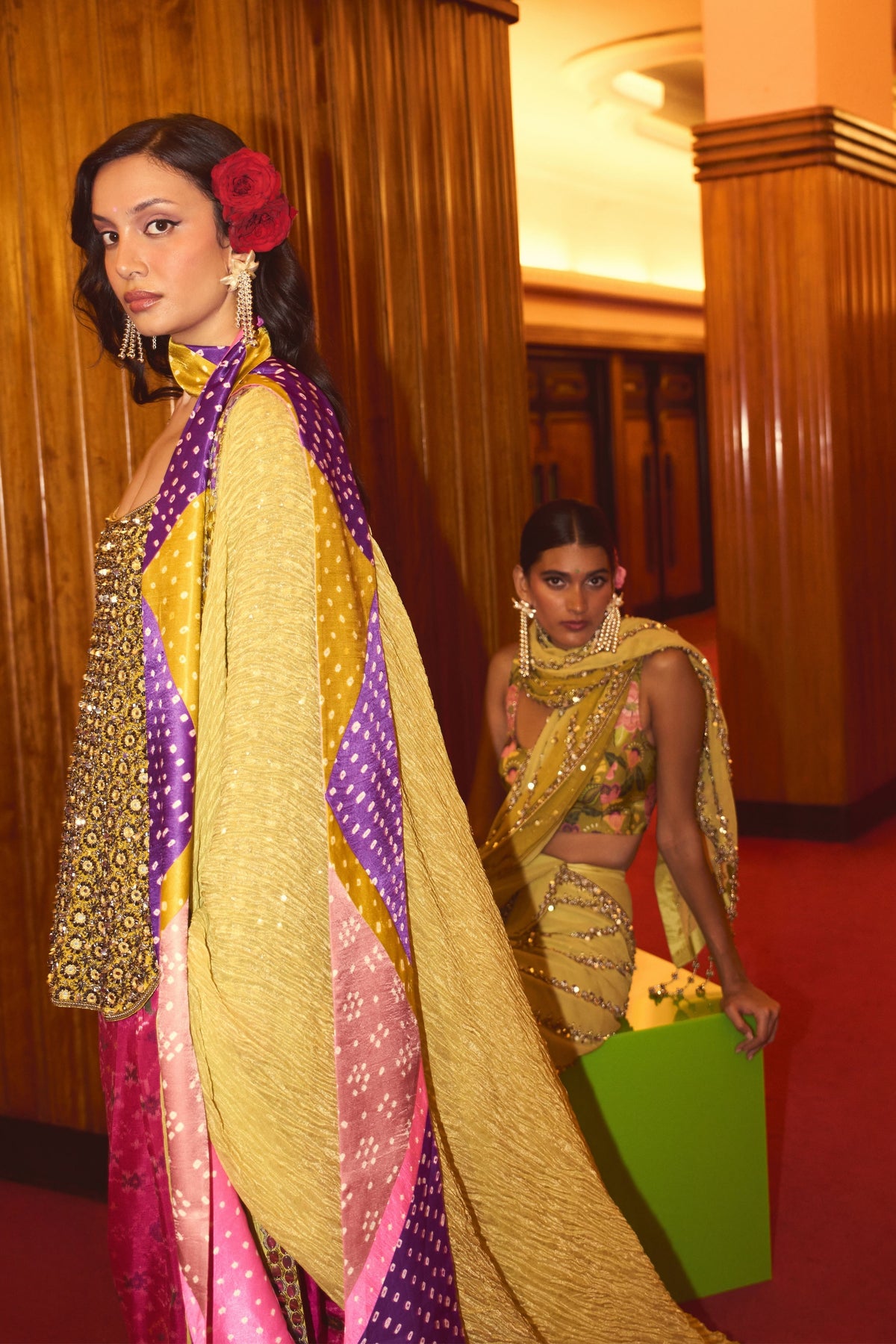 Janeman Mustard Sindoori Kurta Set