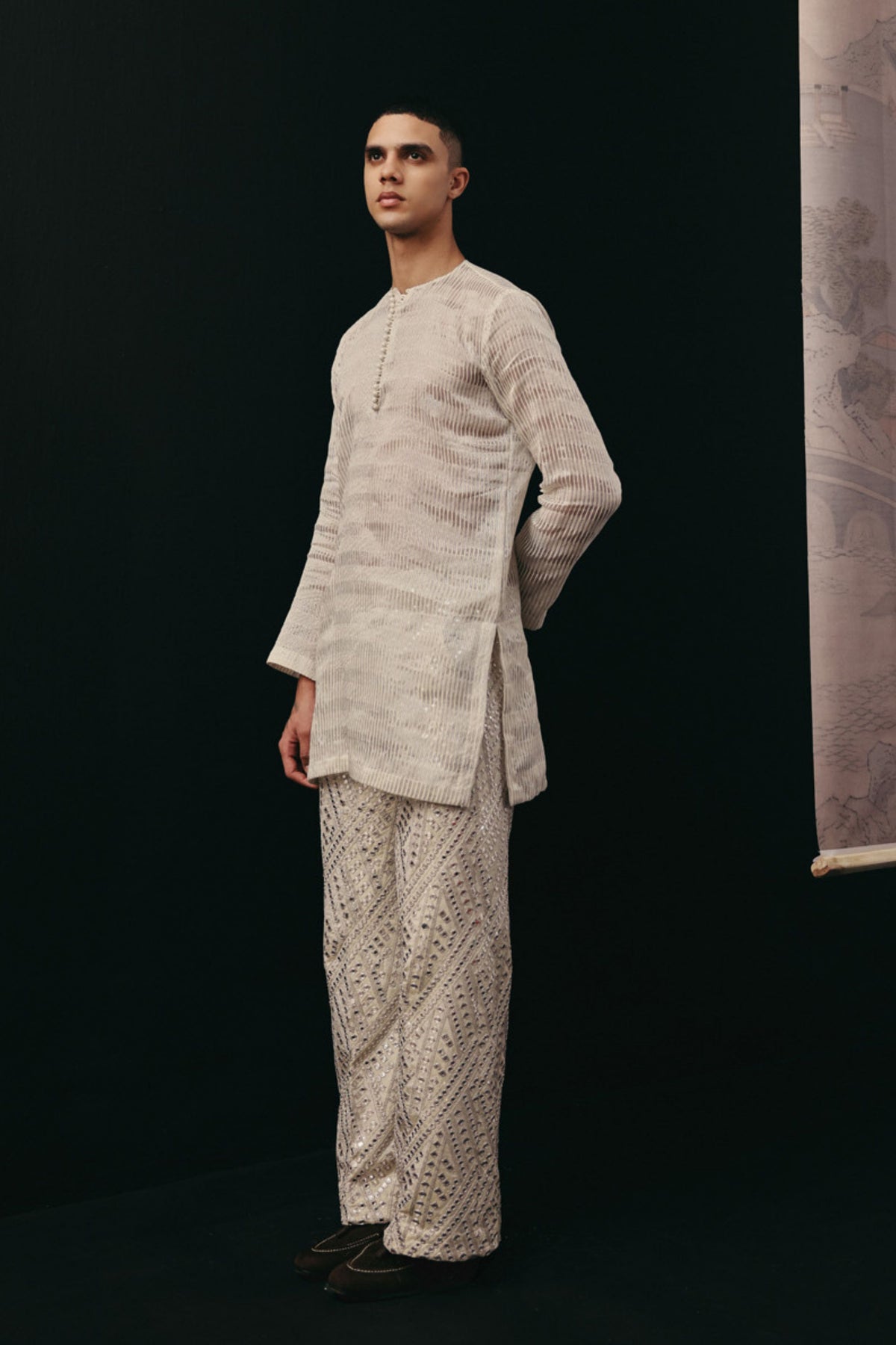 Mirrorwork Flared Pants