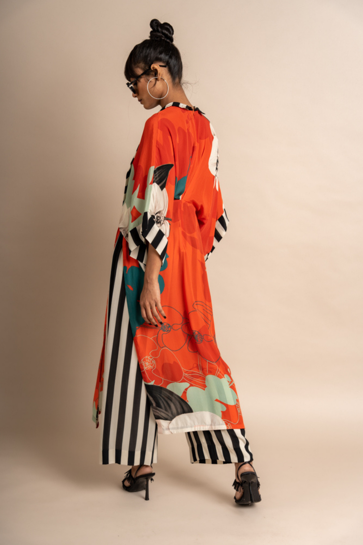 Tangerine Print Top With Pyjama