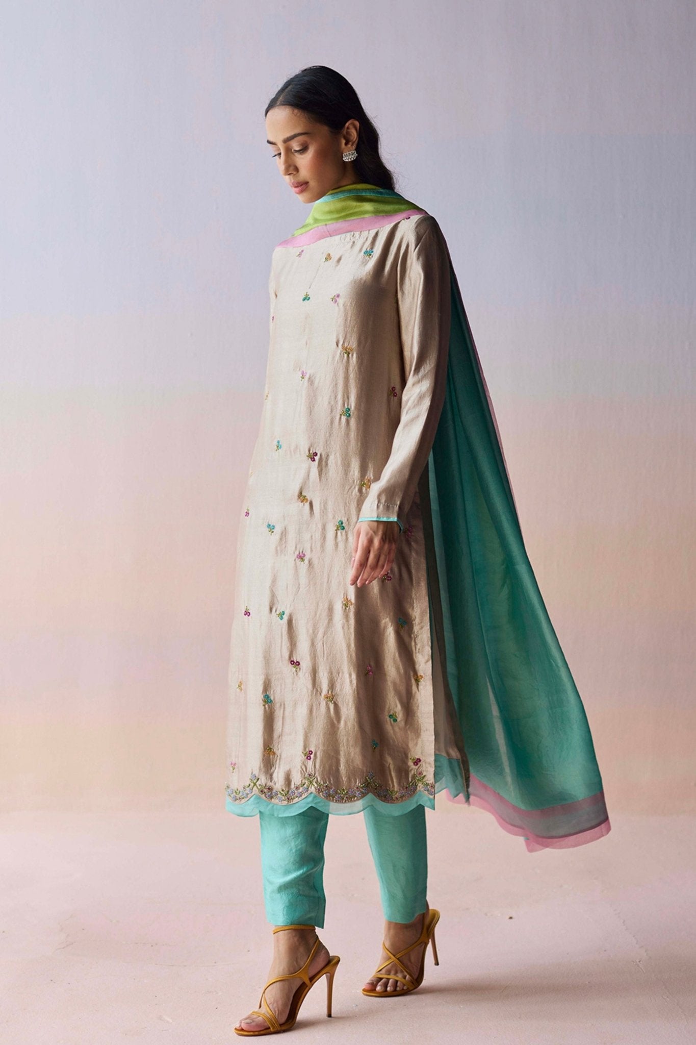 Breeze of Dawn Dupatta - Surmaye - Elahe
