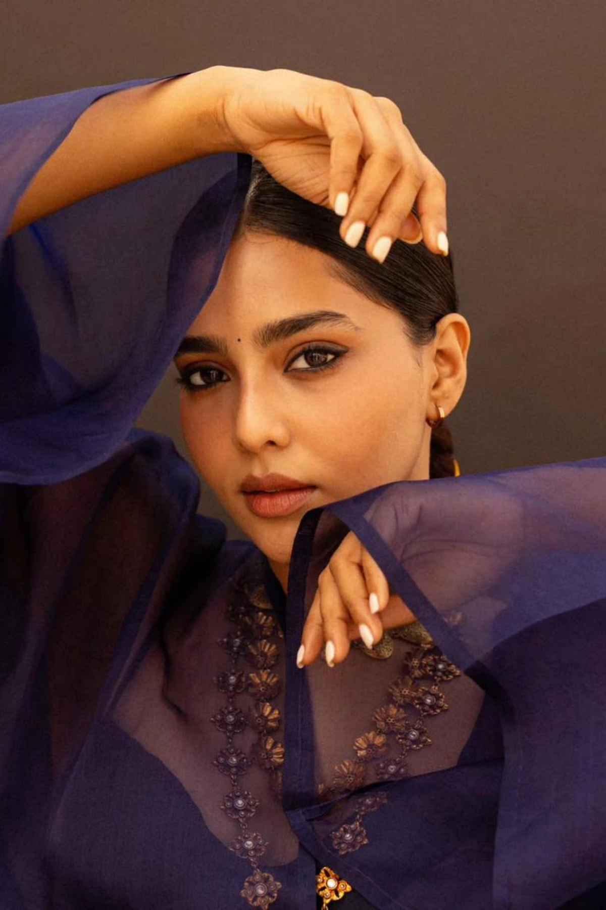 Handwoven Deep Blue Silk Lehenga