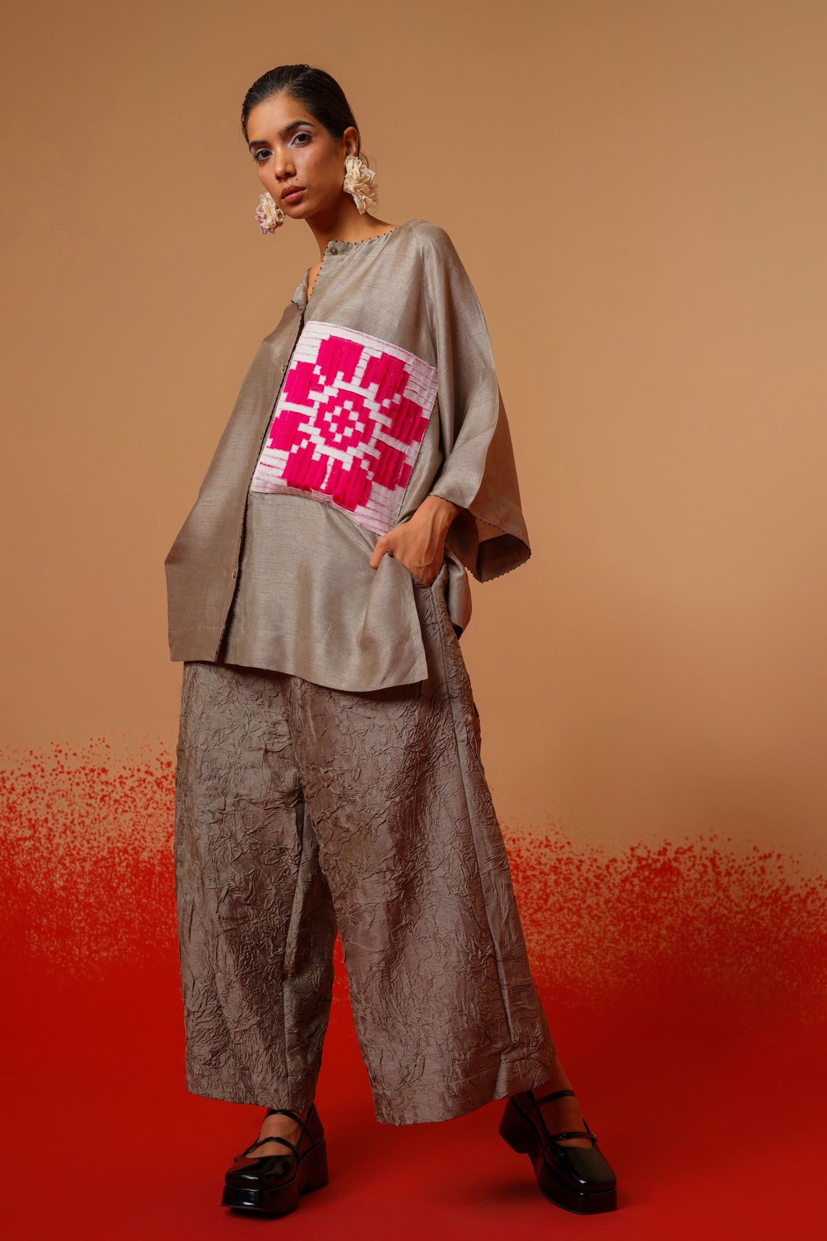 Metallic Root Pants