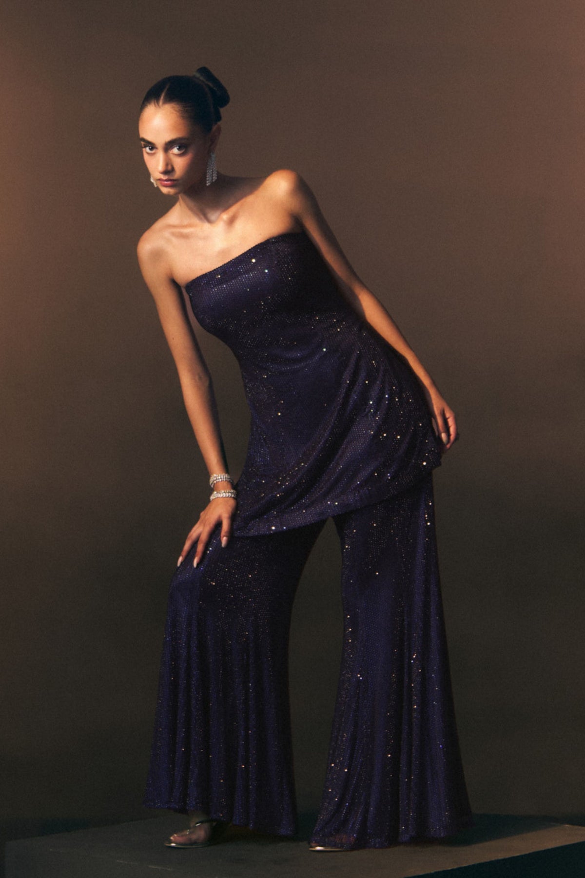 Nocturne Off-Shoulder Sharara Set