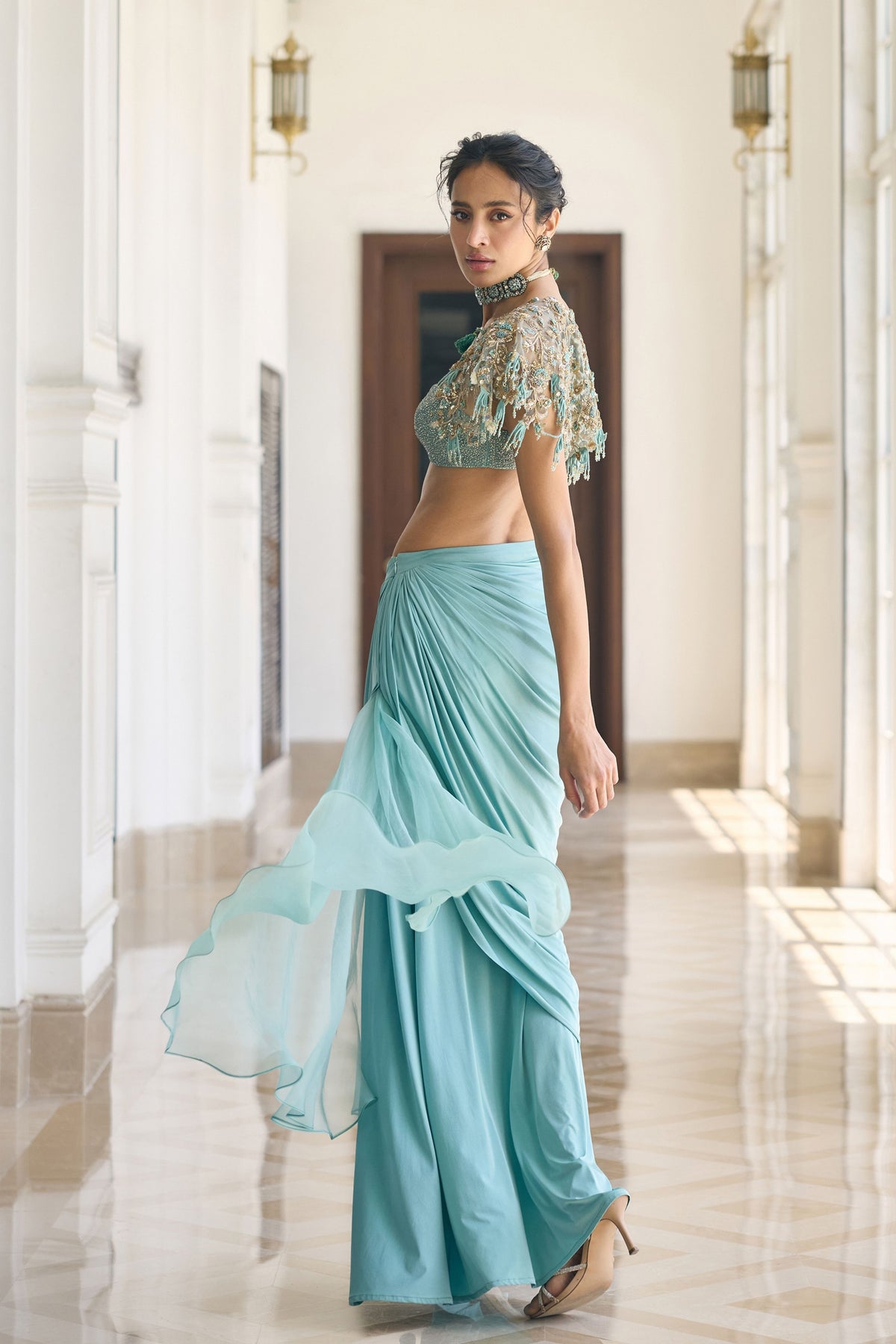 Swasan Cape Skirt Set