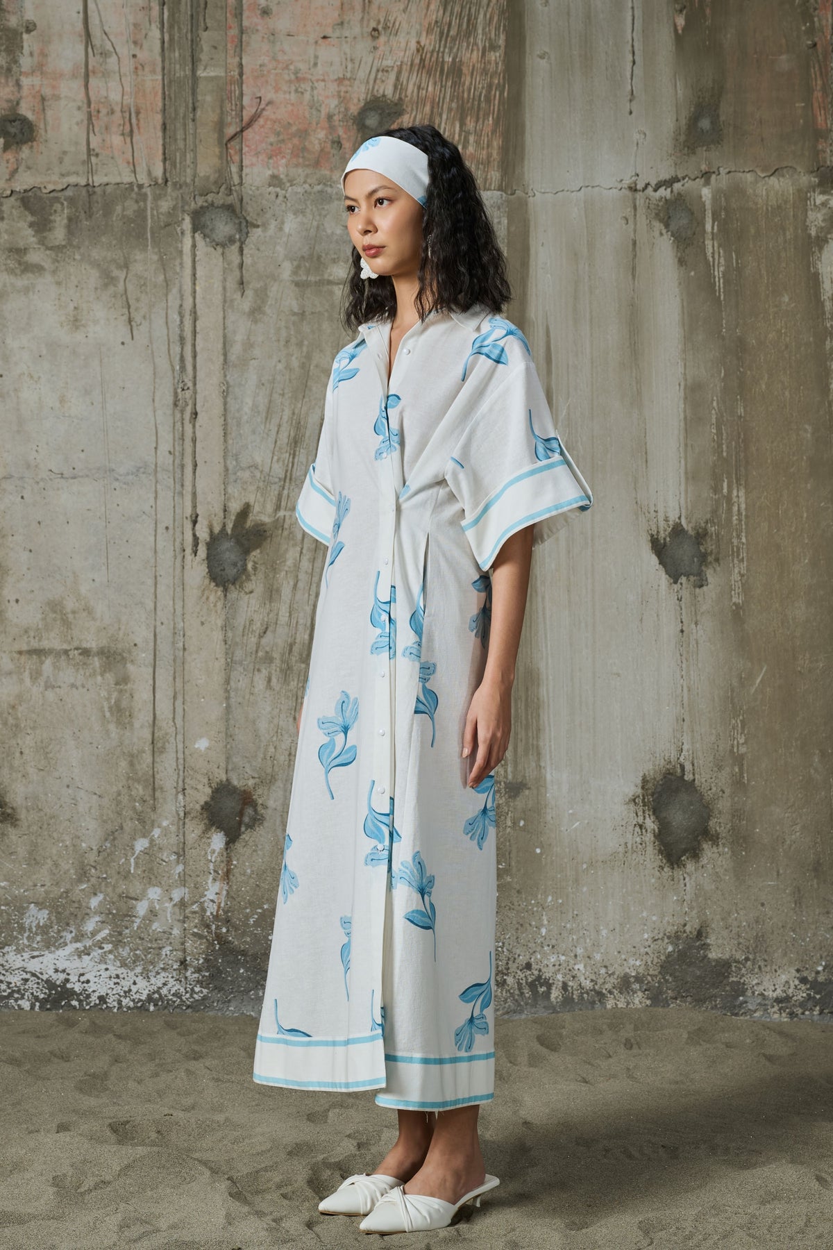 Moonlit Bloom Asymmetrical Dress