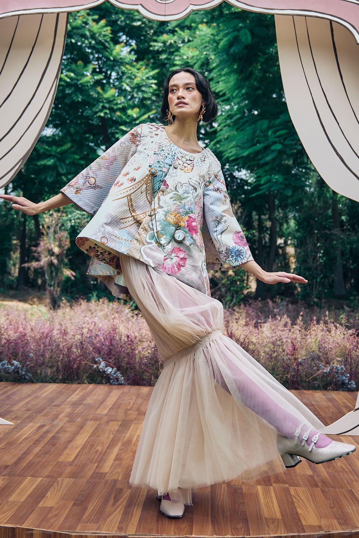 Articulate Gathered Tulle Skirt