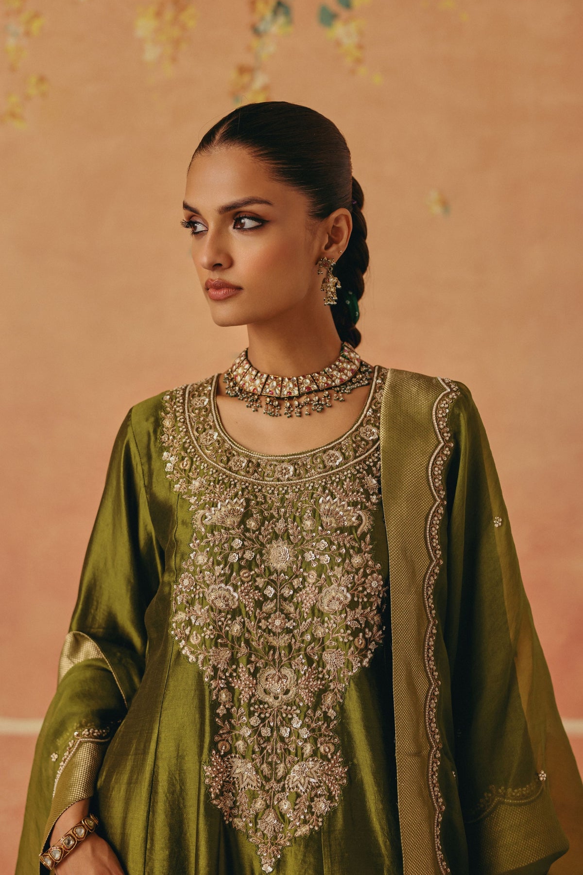 Bagh Mehndi Anarkali Set