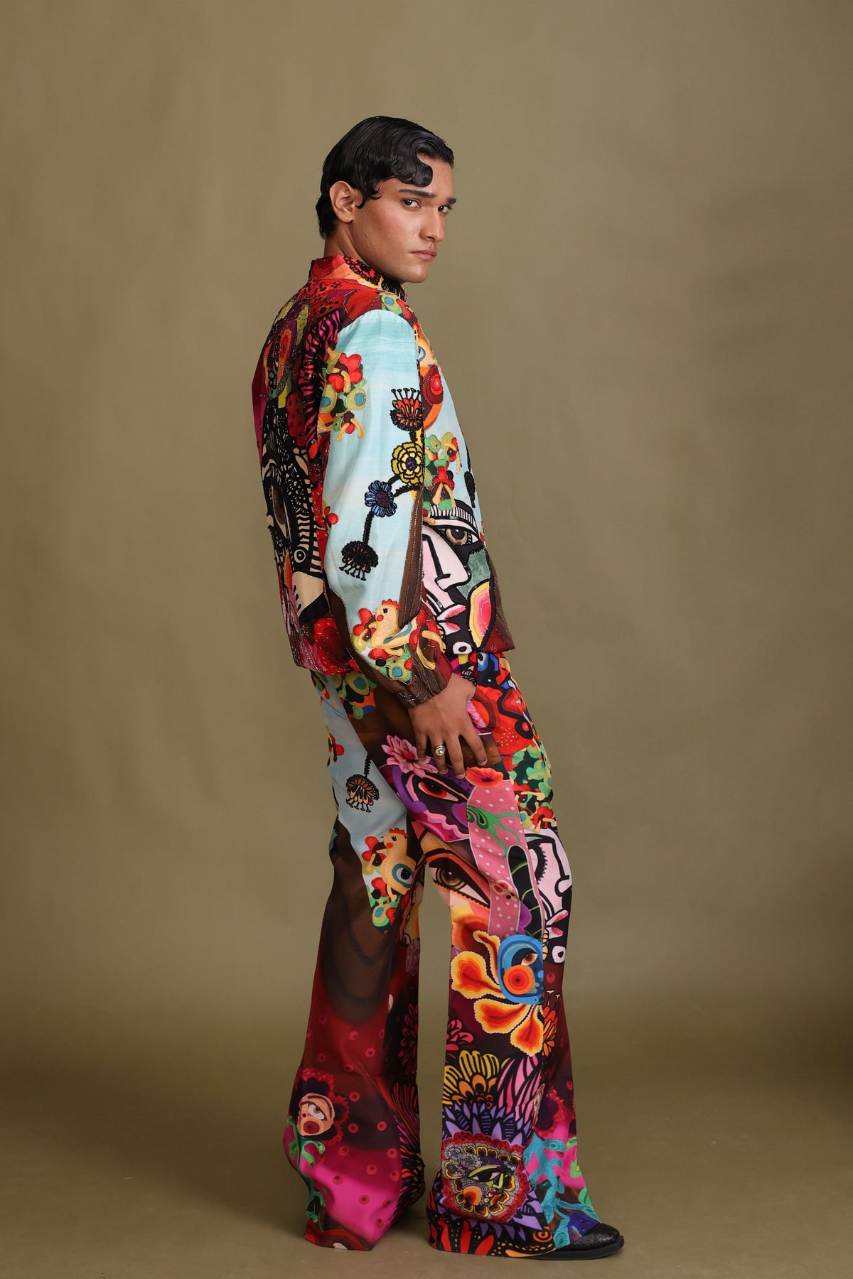 Whispering Forest Highlighted Bomber Jacket