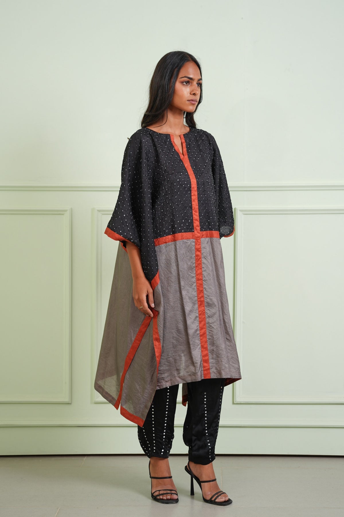 Black Dart Dhoti Pants